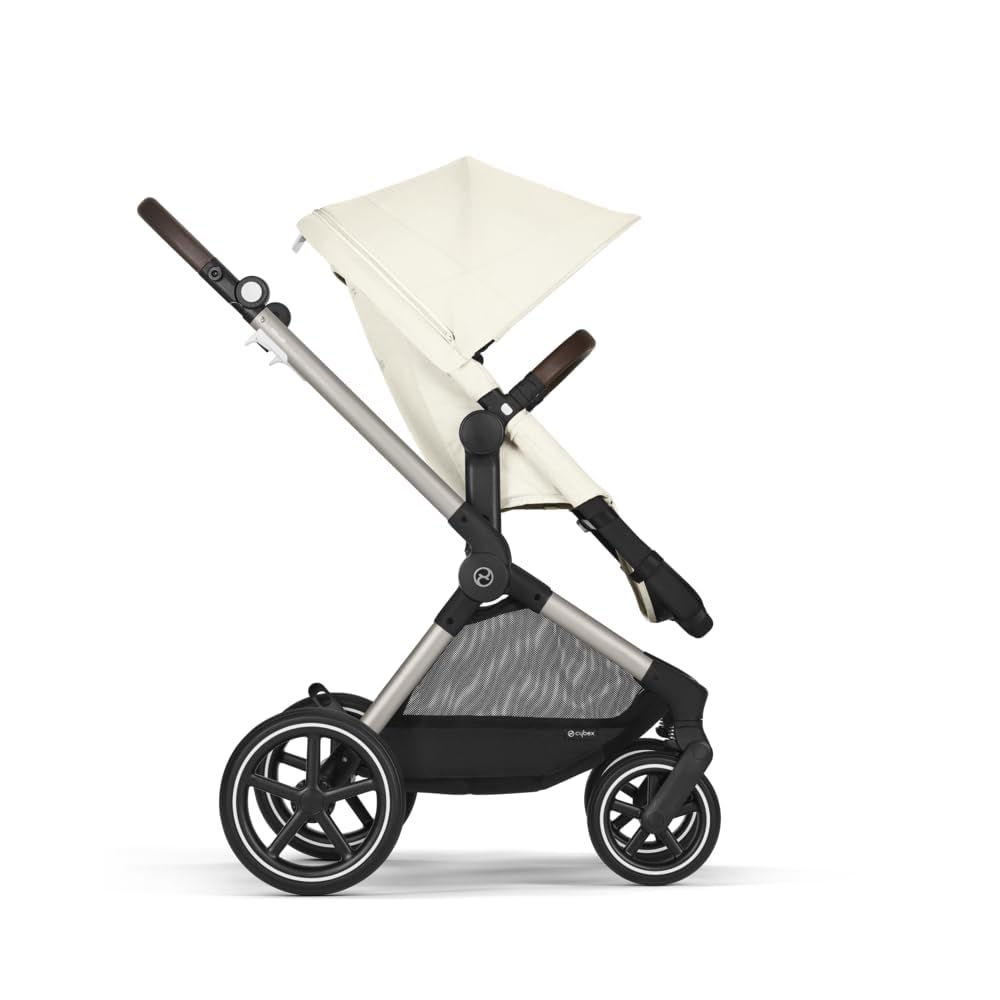 CYBEX Gold Kinderwagen EOS Lux 2-in-1 met Aton B2 i-Size autostoel en autostoeladapters, reissysteem, vanaf de geboorte tot 22 kg (ca. 4 jaar), Moon Black (Zwart)