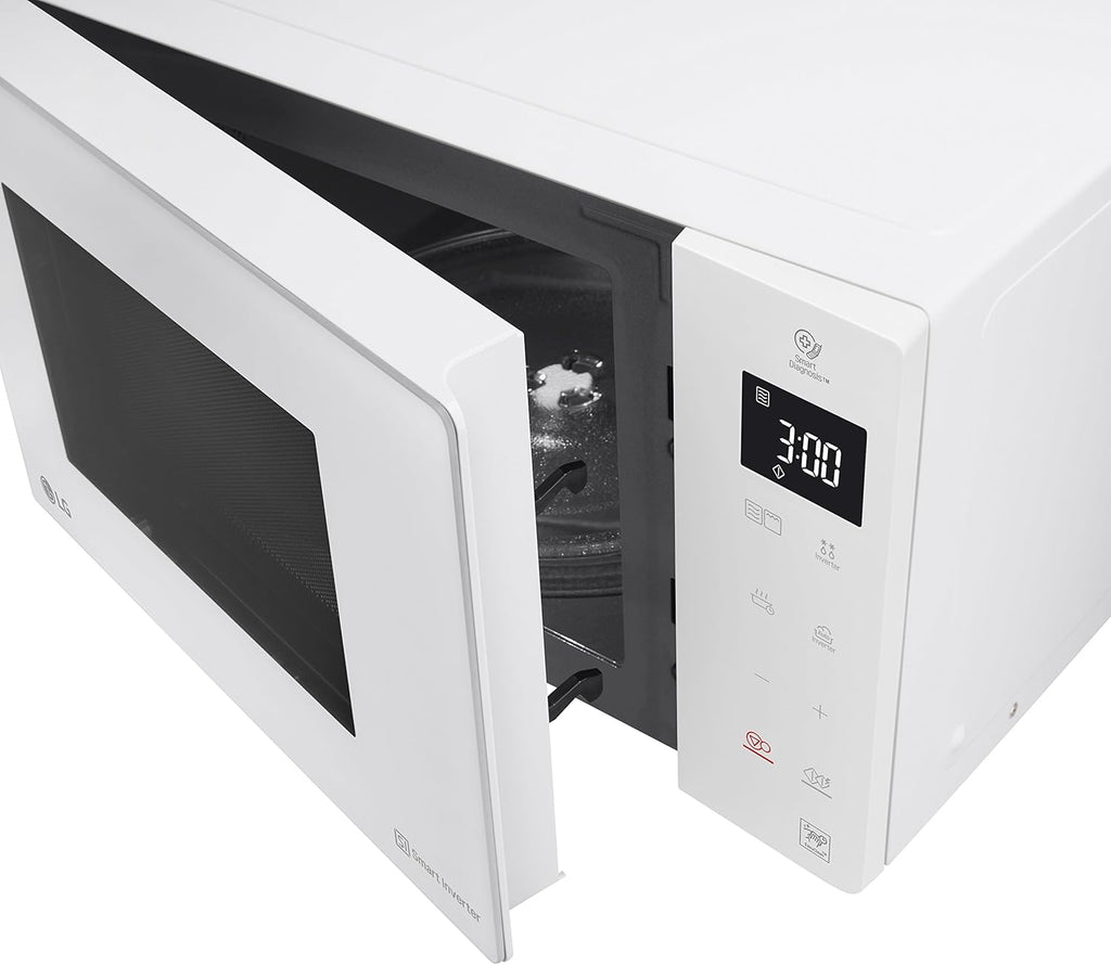 LG MH6535GIS Magnetron met invertertechnologie en kwartsgrill, 25 liter inhoud, 1000 W, automatische programma's, instelbare vermogensniveaus voor optimaal koken en EasyClean-functie, Zwart