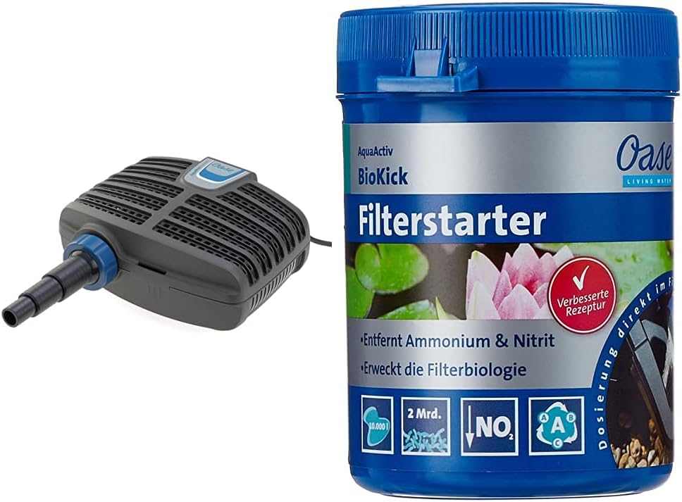 OASE 51096 Filter- en beeklooppomp AquaMax Eco Classic 5500, 5300 l/u pompcapaciteit, energiebesparende beeklooppomp, vijverpomp, filter, pomp, beekloop, donkergrijs