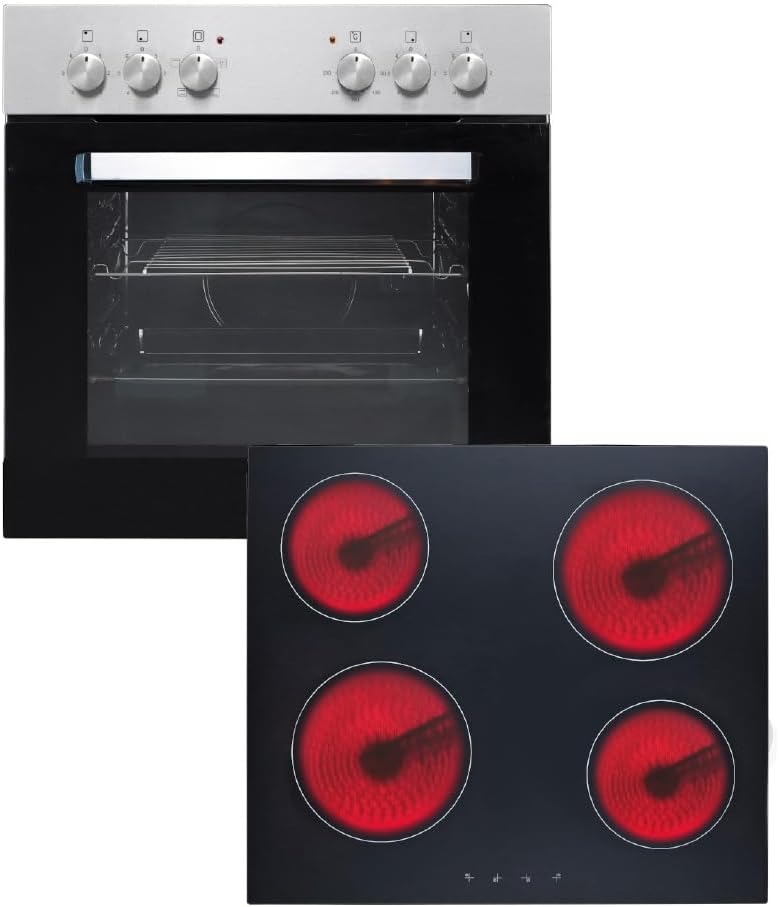 PKM KH-BIC3-I GK IX-2 inbouw fornuisset RVS 60cm kookplaat keramisch glas