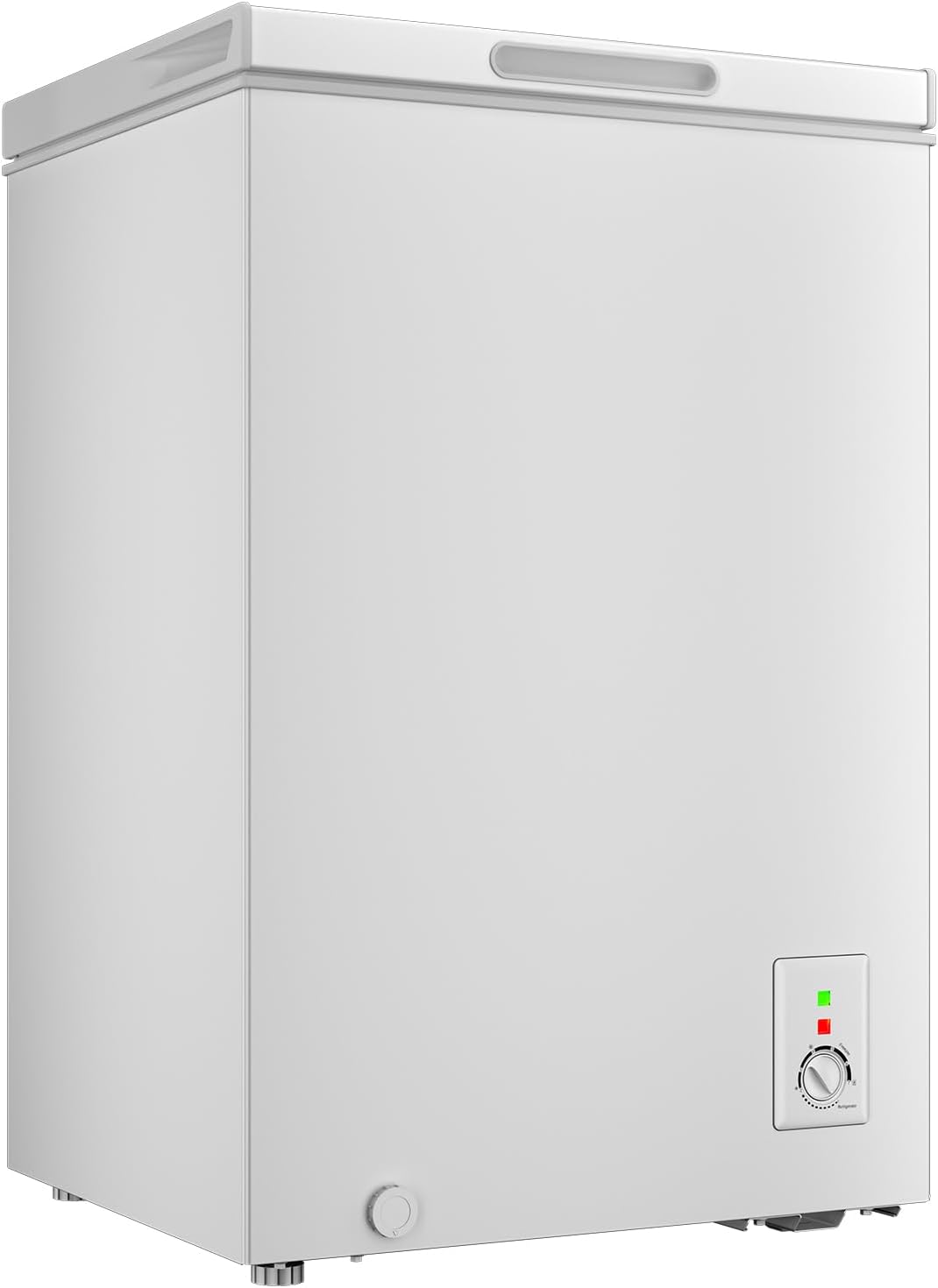 CHiQ FCF98DE Vrieskist 99 L, 54,5 x 47,6 x 83,5 cm, 4-sterrenvriezer, Thermostaatregeling, Draadmand, Balancerende deur, Stil, Wit