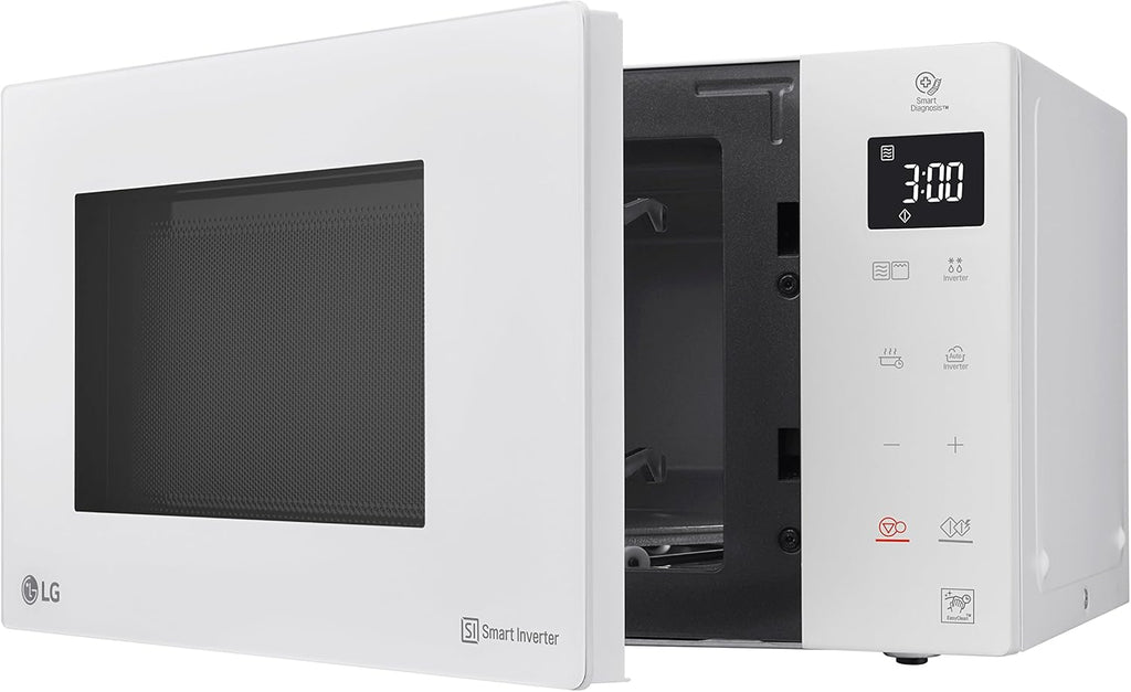 LG MH6535GIS Magnetron met invertertechnologie en kwartsgrill, 25 liter inhoud, 1000 W, automatische programma's, instelbare vermogensniveaus voor optimaal koken en EasyClean-functie, Zwart