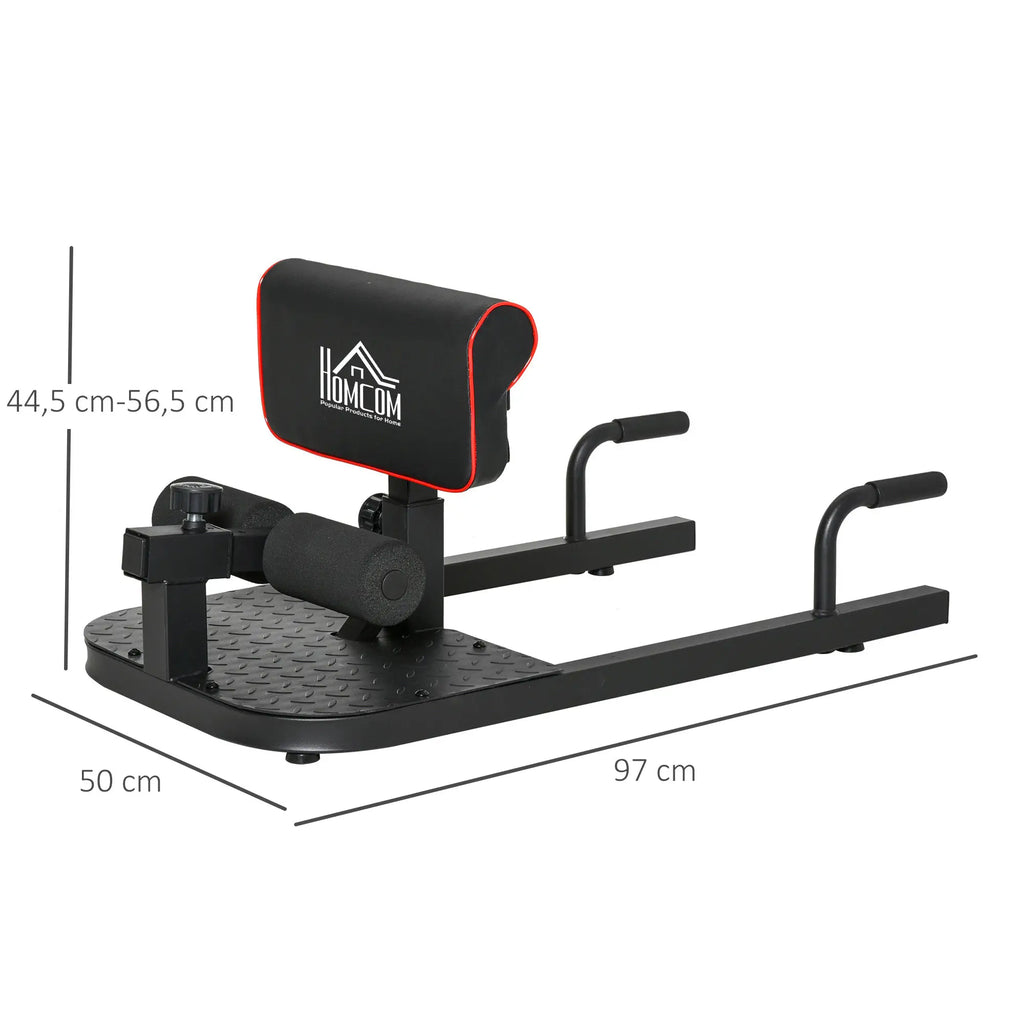 HOMCOM Sissy Squat Kniebuigtrainer 3-in-1 in hoogte verstelbaar