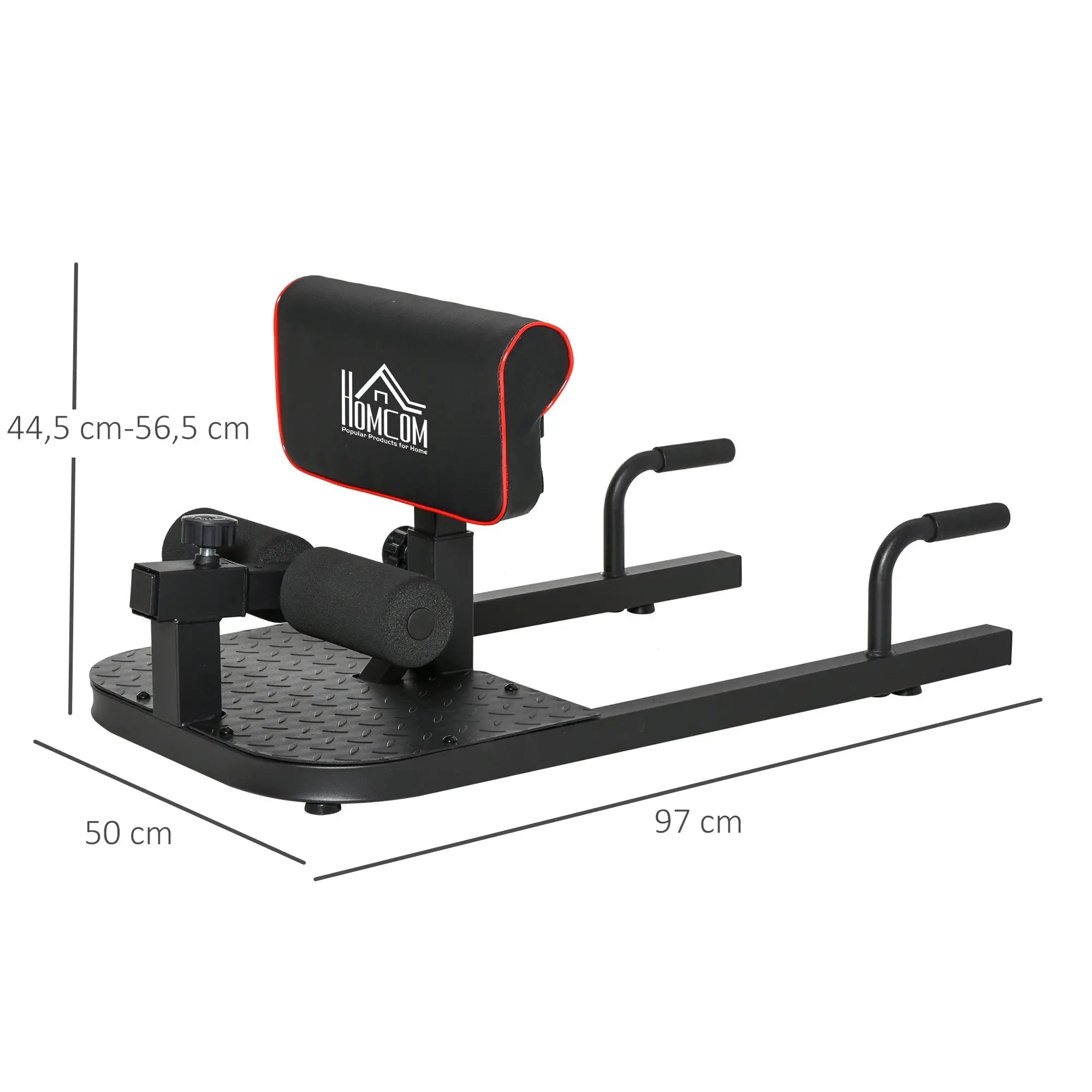 HOMCOM Sissy Squat Kniebuigtrainer 3-in-1 in hoogte verstelbaar