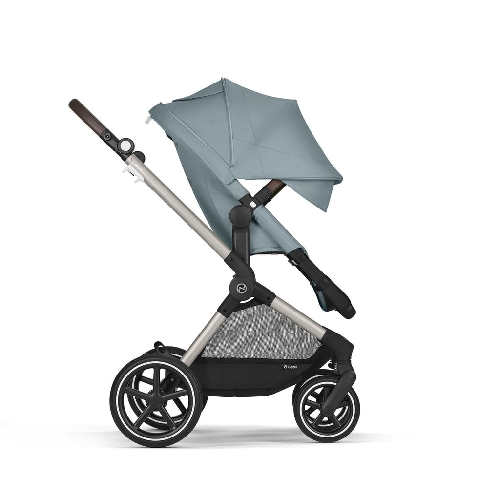 CYBEX Gold Kinderwagen EOS Lux 2-in-1 met Aton B2 i-Size autostoel en autostoeladapters, reissysteem, vanaf de geboorte tot 22 kg (ca. 4 jaar), Moon Black (Zwart)