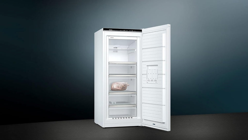 Siemens GS54NAWCV iQ500 vriezer, 176 x 70 cm, 327 L, noFrost nooit meer ontdooien, bigBox ruimte voor grote diepvriesproducten, varioZone flexibele glasplateaus en laden, wit