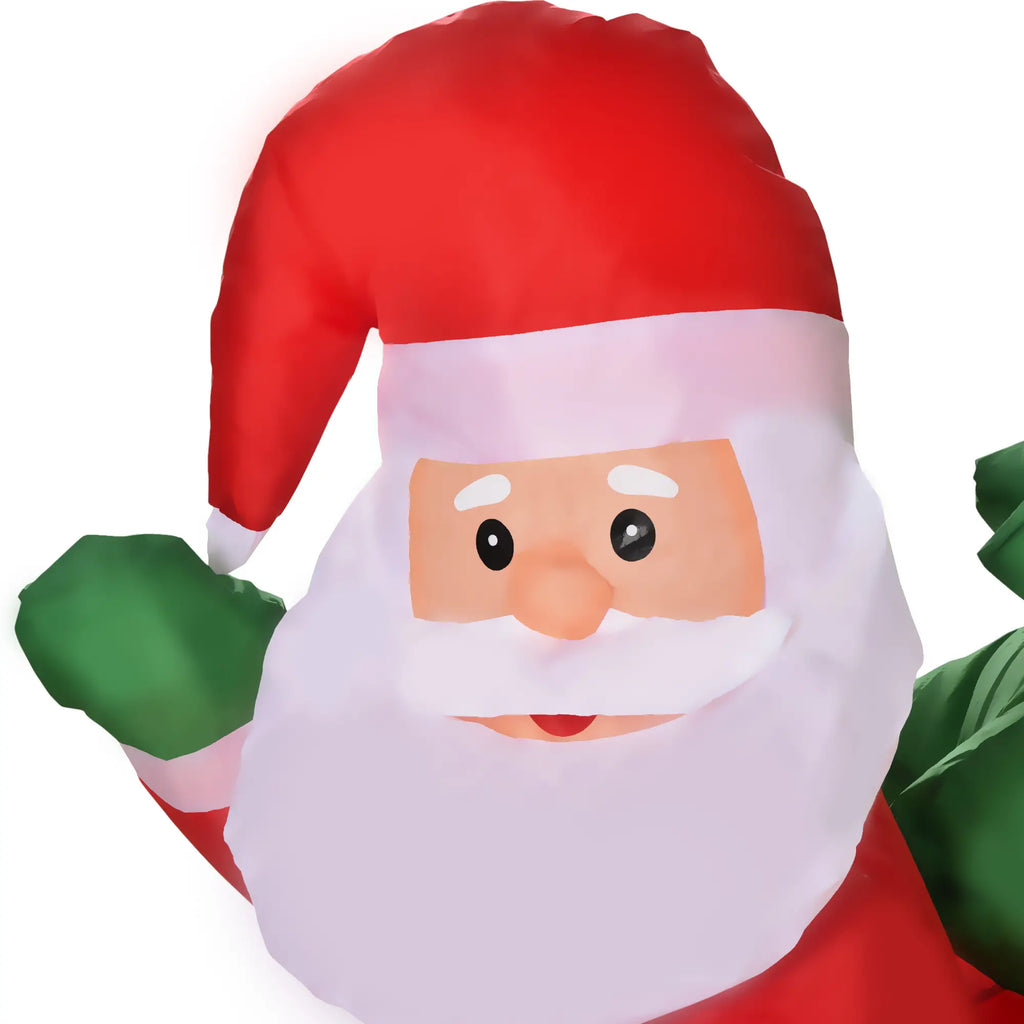 HOMCOM Opblaasbare kerstman met rendierslee LED IP44