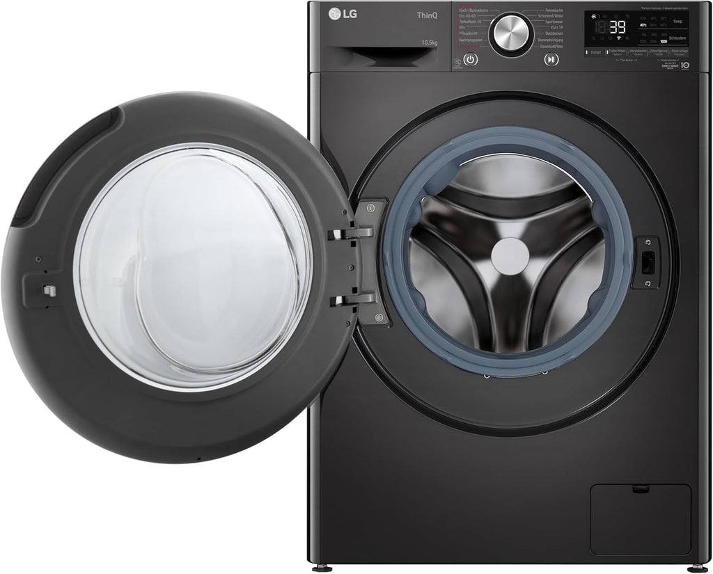 LG F4WV7080, Klasse A, Voorlader Wasmachine 8 kg, 1400 tpm, AI Direct Drive, Wi-Fi, Dieptereiniging met Stoom, Grote Capaciteit, TRIPLE A, Veiligheidsglas Buitendeur, 62 x 60 x 85 cm ꟷ Wit