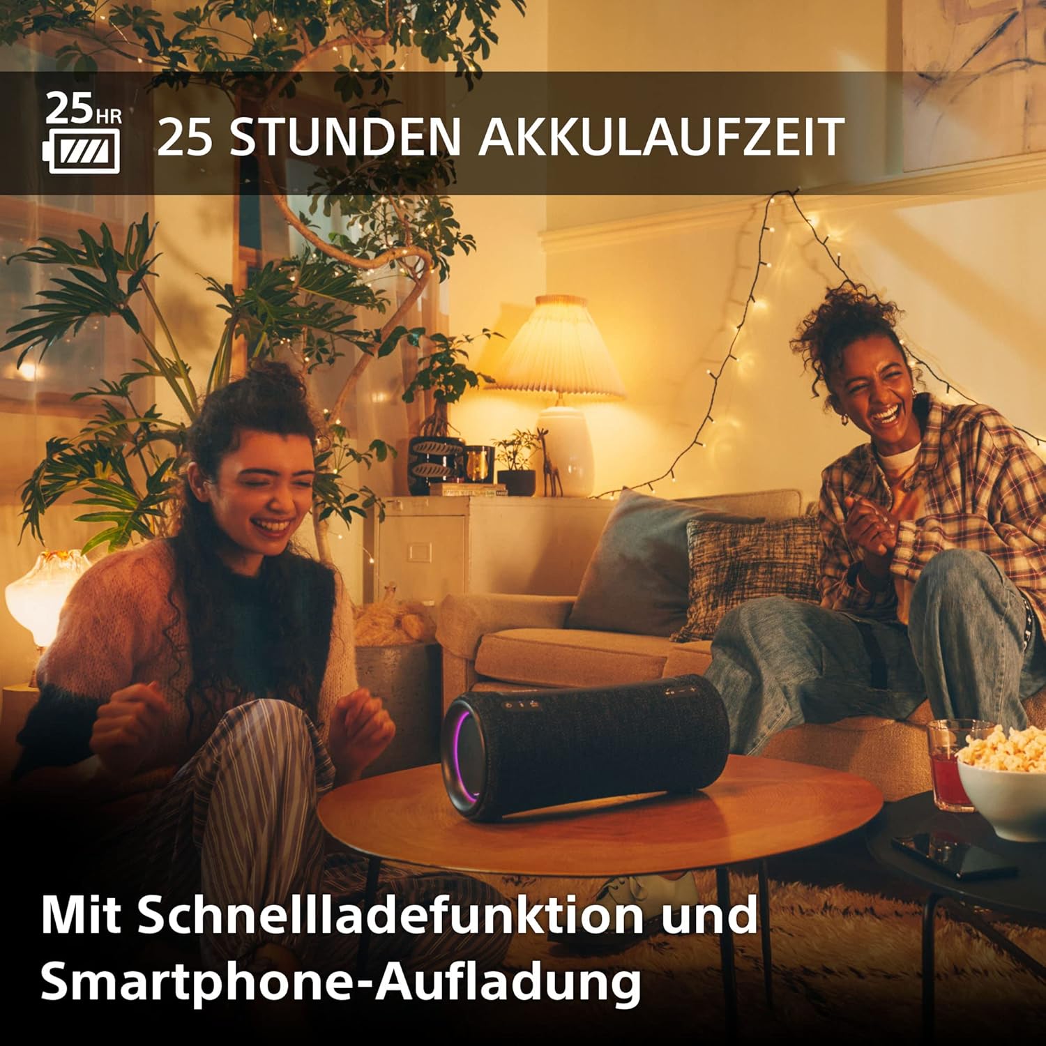 Sony SRS-XG300 - Draagbare draadloze bluetooth-speaker met krachtig feestgeluid en verlichting - waterdicht, 25 uur batterijduur, smartphone en snellaadfunctie - Zwart