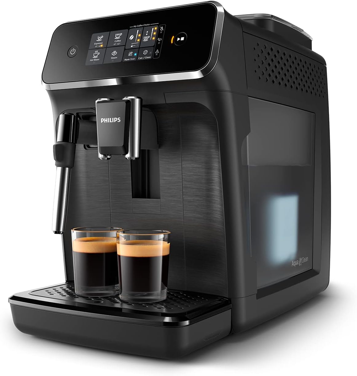 Philips Serie 2200 Espressomachine – Klassieke Melkopschuimer, Intuïtief Touchdisplay, mat Zwart (EP2220/10)