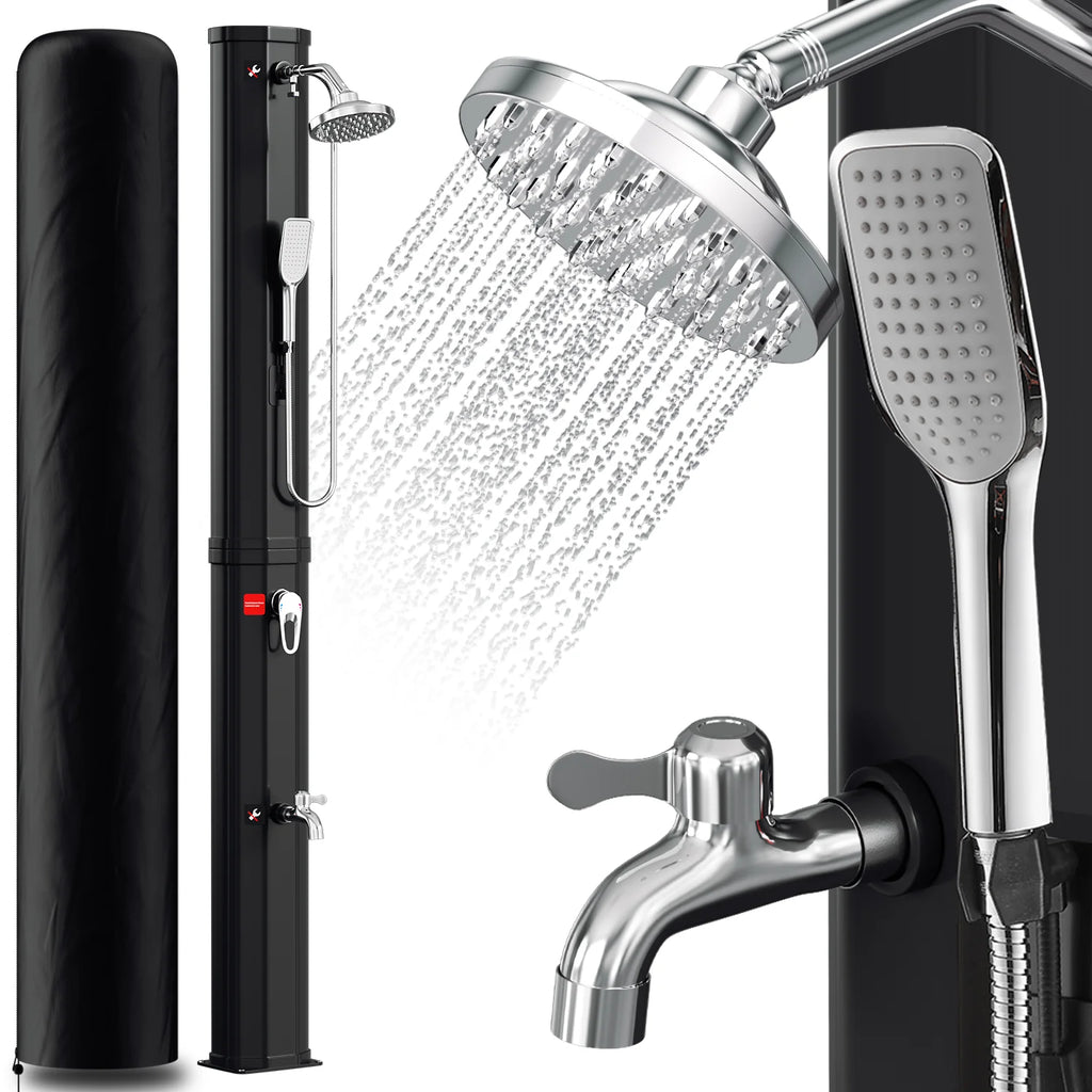 Sonnewelt 60L Solar Douche Tuintopdouche Incl. Beschermhoes en Handdouche