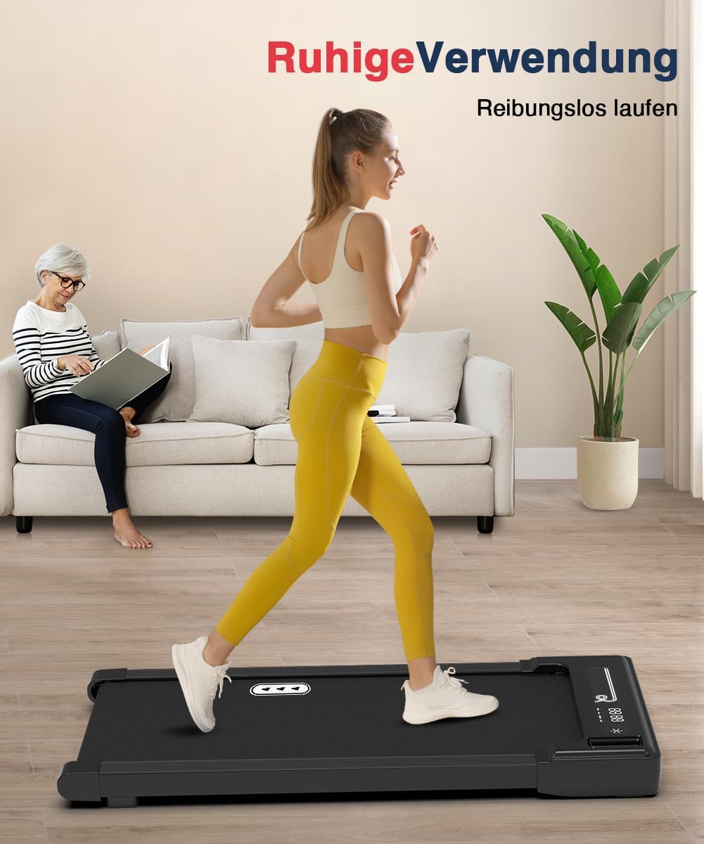 Redliro Walking Pad, Thuisloopband met Afstandsbediening en LED-Display, Compacte en Stille Loopband voor Thuis/Kantoor 1-6km/u