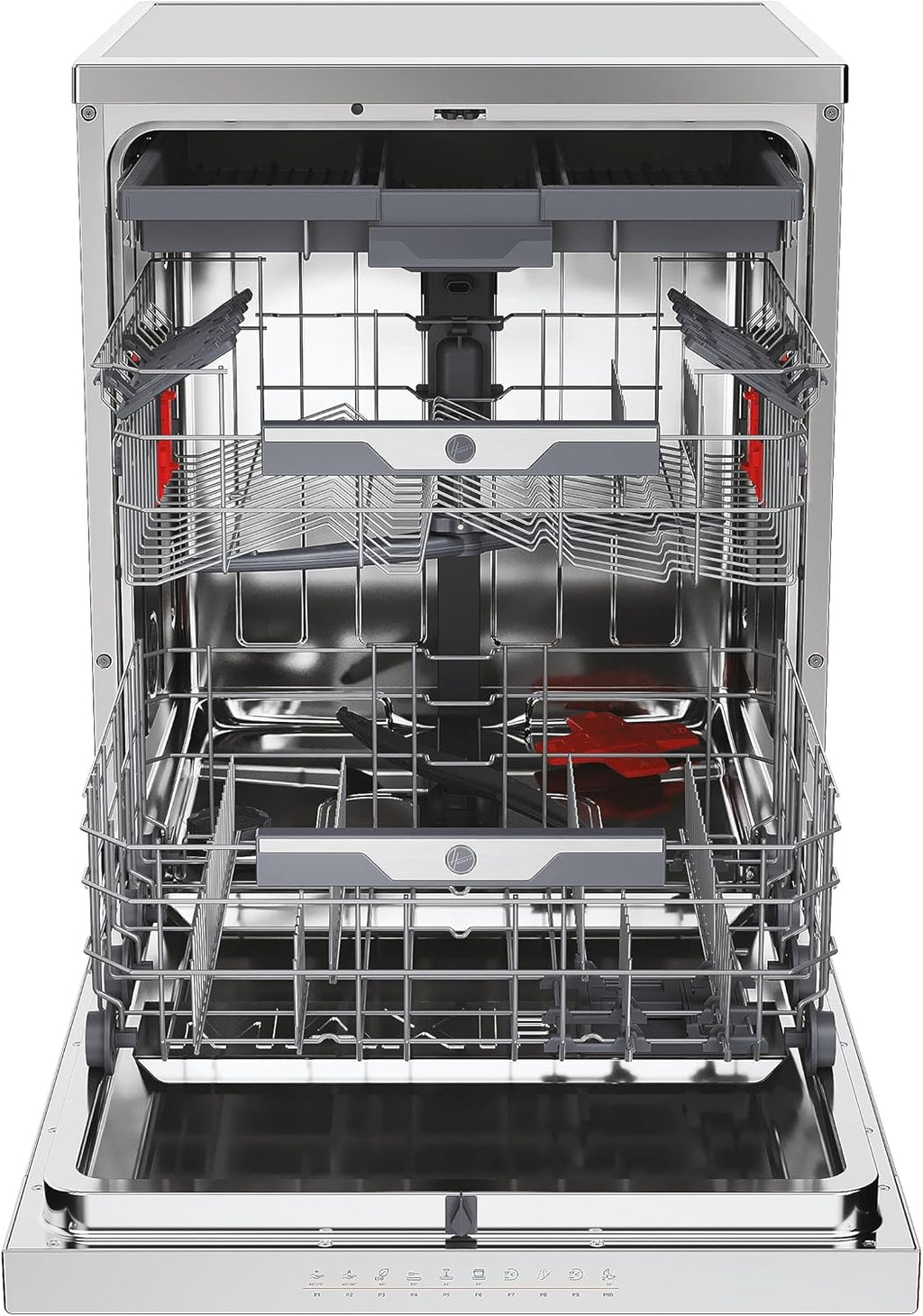 Hoover HF 4C6F0PW vaatwasser; 14 couverts; Vrijstaand, 60 cm breed; Energie-efficiëntieklasse C; Slimme bediening met wifi + bluetooth-technologie