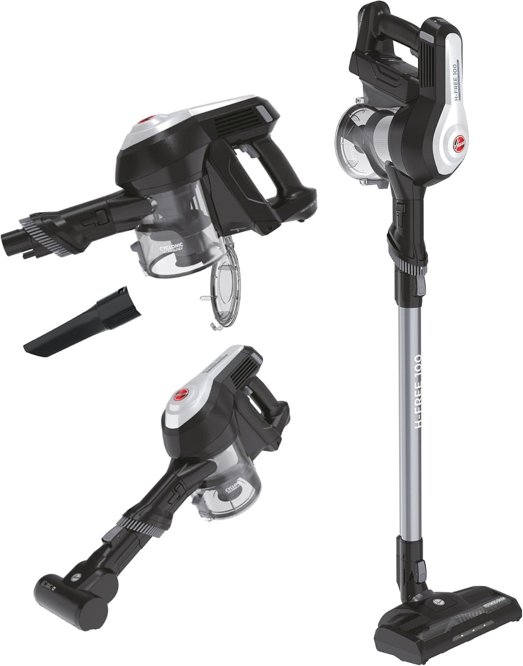 Hoover Accustofzuiger Dierenharen H-FREE 100 PETS zonder zak + dierenmondstuk I tot 40 min. gebruiksduur I snoerloze stofzuiger met LED, XL stofreservoir & parkeerstand I accustofzuiger met kierenzuiger & stofborstel