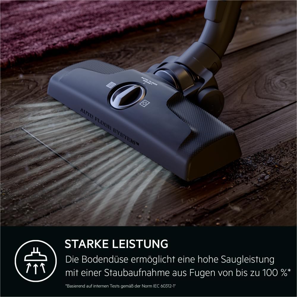 AEG CLEAN 6000 AB61C2DB stofzuiger met zak / hoge zuigkracht / incl. meubelmondstuk / 50% gerecycled plastic / ideaal voor huisdiereigenaren / reiniging van bekleding / 12 m snoer / 750 W / Blauw
