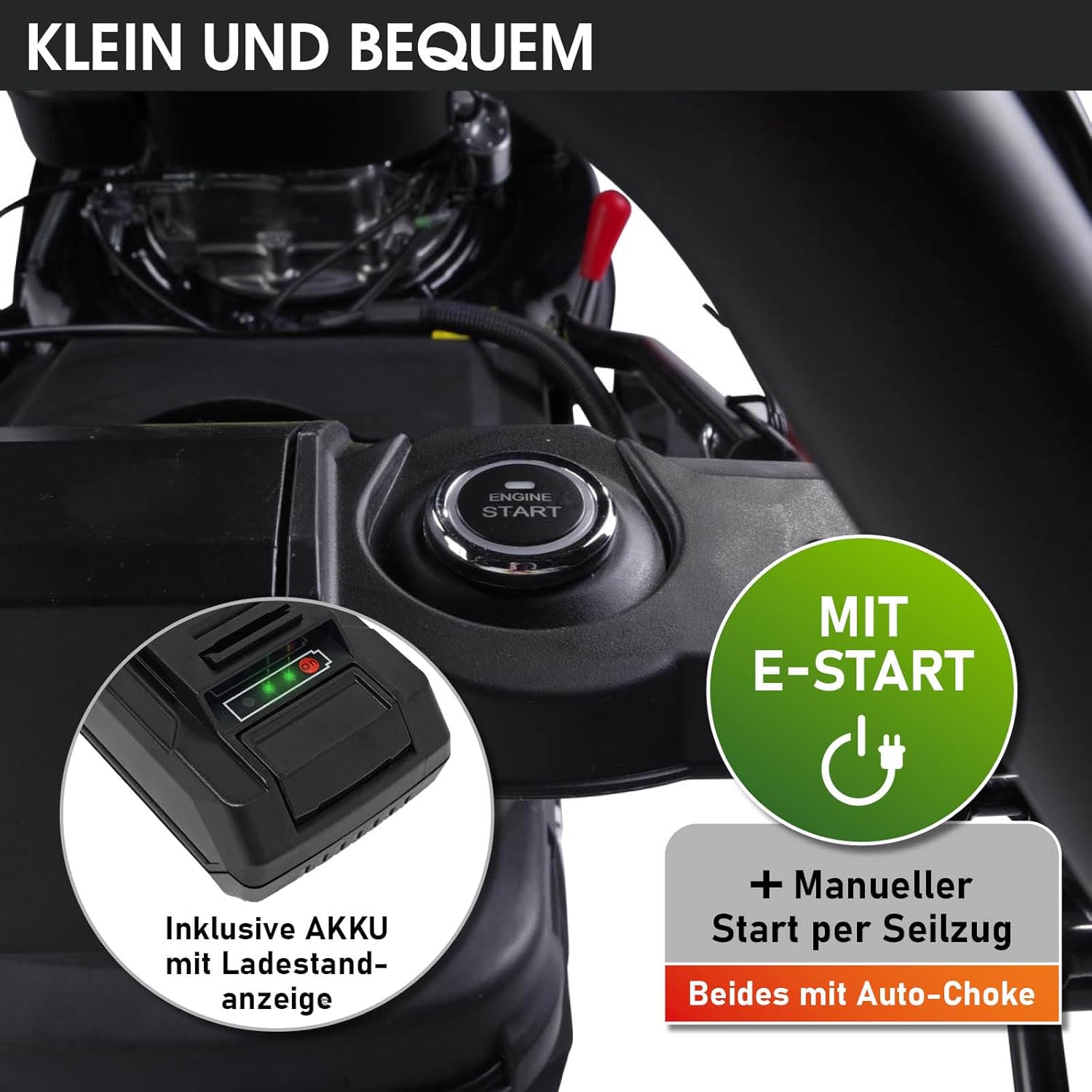 BRAST Benzine grasmaaier met aandrijving | 3,0 kW (4,1 pk) | Elektrische start | 41 cm maaibreedte | vele modellen | TÜV | 4-takt OHV-motor | 25-75 mm maaihoogte | 40 L opvangbak | Stalen behuizing | 16145 Estart