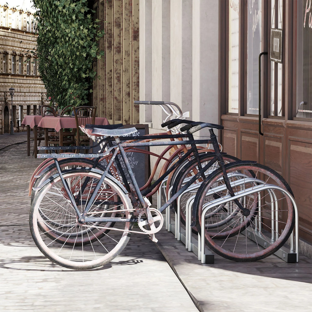 HOMCOM Fietsenrek meervoudig rek 5 fietsen uitbreidbaar