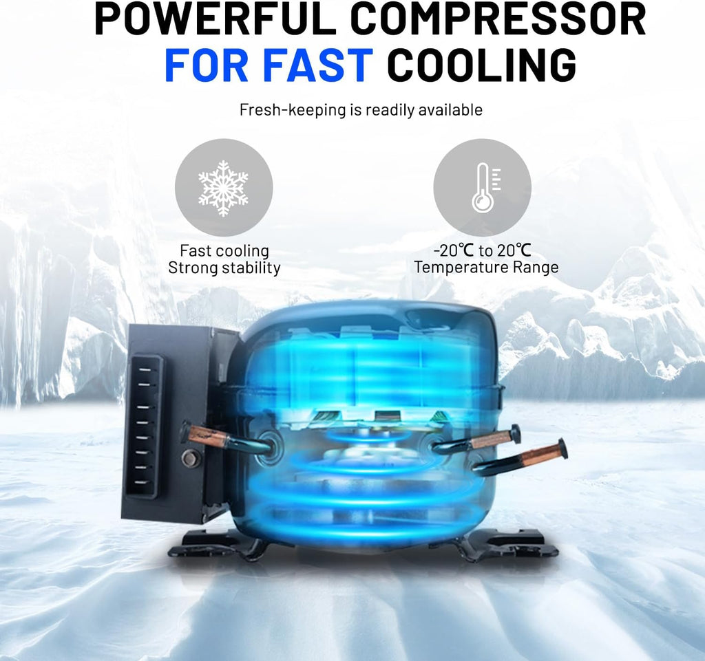 Alpicool C12 12L koelbox 12 V mini koelkast elektrische compressor auto koelkast camping vriezer kleine draagbare voor auto, vrachtwagen, boot, camper met USB-aansluiting