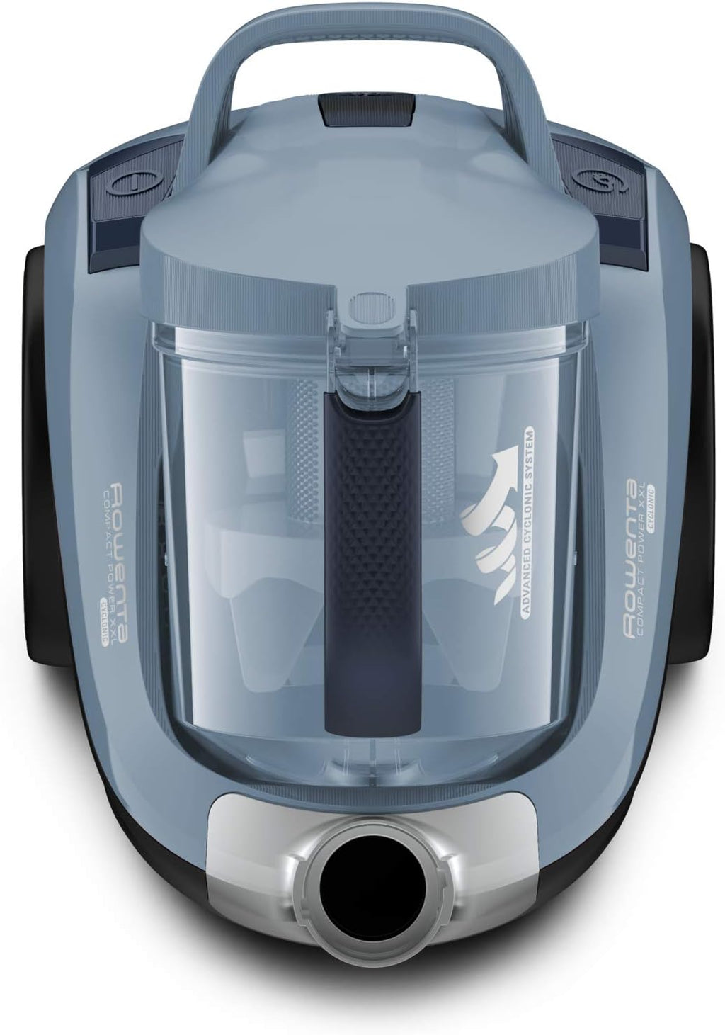 Rowenta RO4825 zakloze stofzuiger Compact Power XXL | 550 watt | 2,5L stofreservoir | Compact & stil | Extreme zuigkracht | Zeer efficiënte zuigmond | Zwart/Grijs