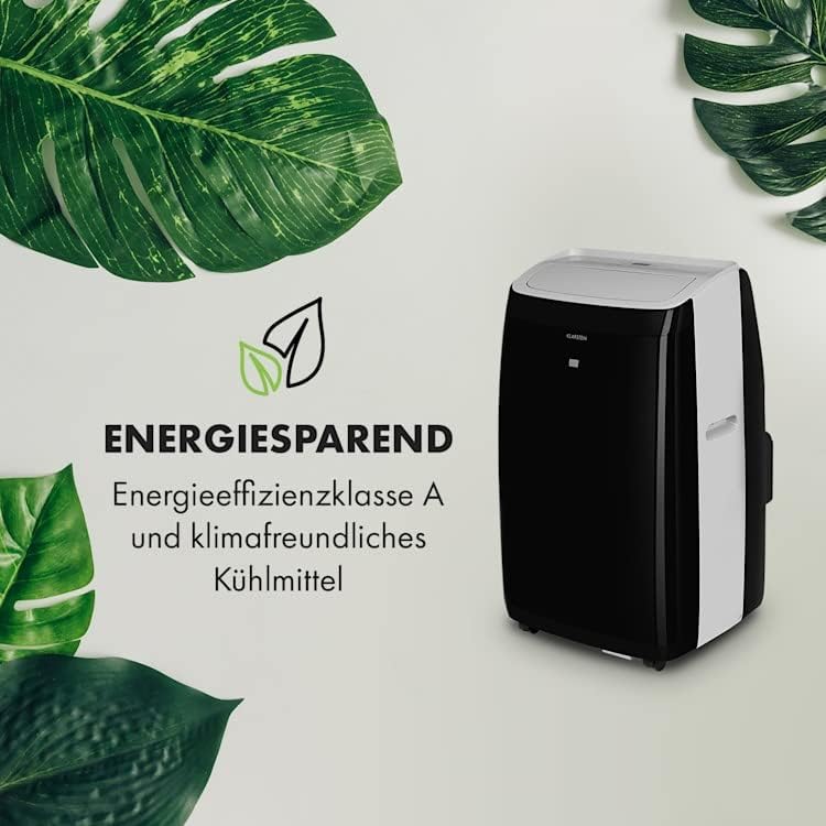 Klarstein Mobiele Airconditioner met Afvoerslang, 4-in-1 Airco, Ventilator, Luchtontvochtiger & Nachtmodus, Kleine & Draagbare Airco voor Thuis & Kantoor, Laag Verbruik, 14000BTU