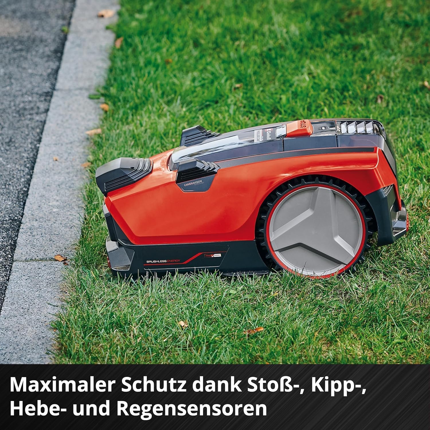 Einhell robotmaaier FREELEXO CAM 500 Power X-Change (18 V, camera vervangt begrenzingsdraad, voor 500 m, borstelloos, tot 25% helling, maaibreedte 18 cm, incl. 3,0 Ah accu, 5 m magneetband)