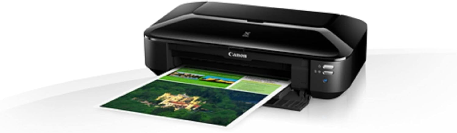 Canon PIXMA iX6850 printer, kleureninkjet multifunctioneel apparaat DIN A3+ (kantoorprinter, fotoprint, tekstprint, 9.600 x 2.400 DPI, wifi, WLAN, USB, 5 afzonderlijke inkten, direct printen, print-app) zwart