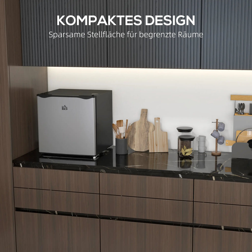 HOMCOM Mini-vriezer 35 l zilver - compact & efficiënt