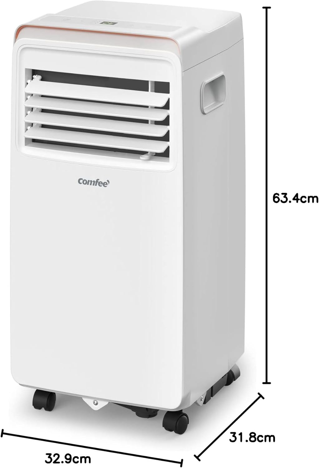 Comfee Mobiele Airconditioner MPD1-12CRN7, 12000 BTU 3,5 kW, Koelen&Ventileren&Ontvochtigen, Kamergrootte tot 117m³ (43㎡), Mobiele Airconditioner met Afvoerslang