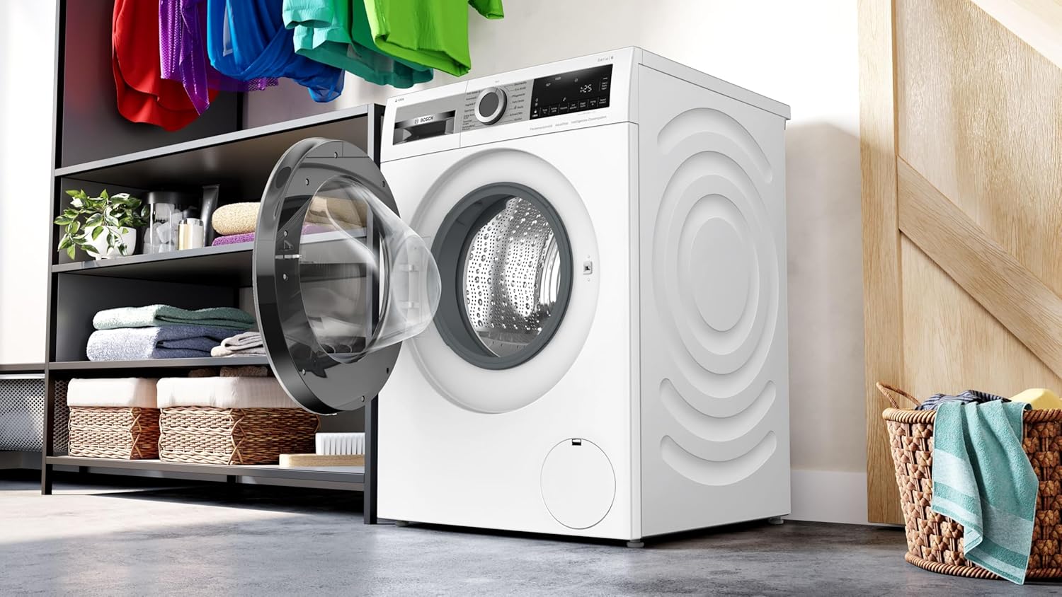 BOSCH WAN28127 Wasmachine Serie 4, voorlader met 8kg inhoud, 1400 tpm, Iron Assist, Active Water Plus, EcoSilence Drive, Speed Perfect, Wit, 60cm