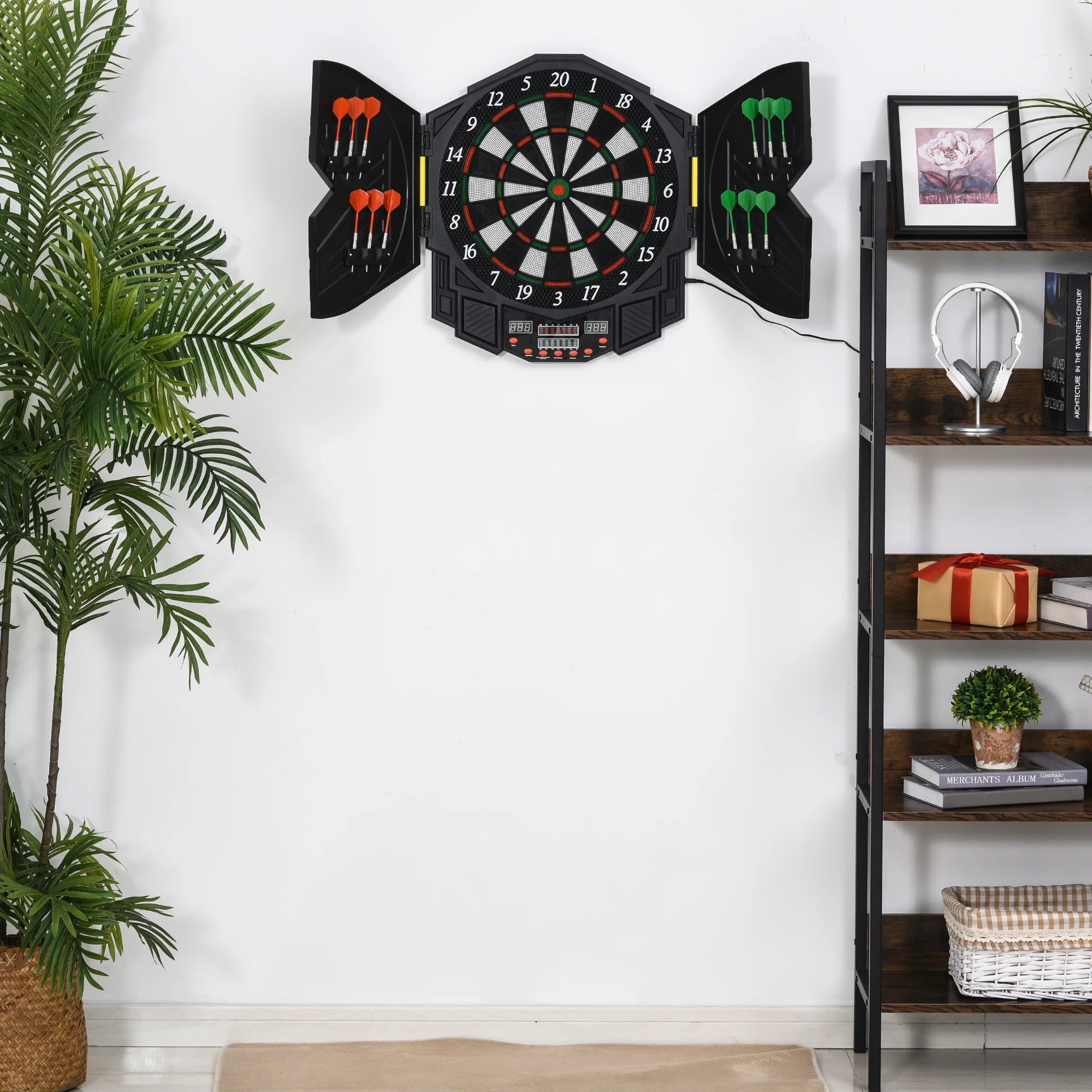 HOMCOM elektronisch dartbord 27 spellen 8 spelers