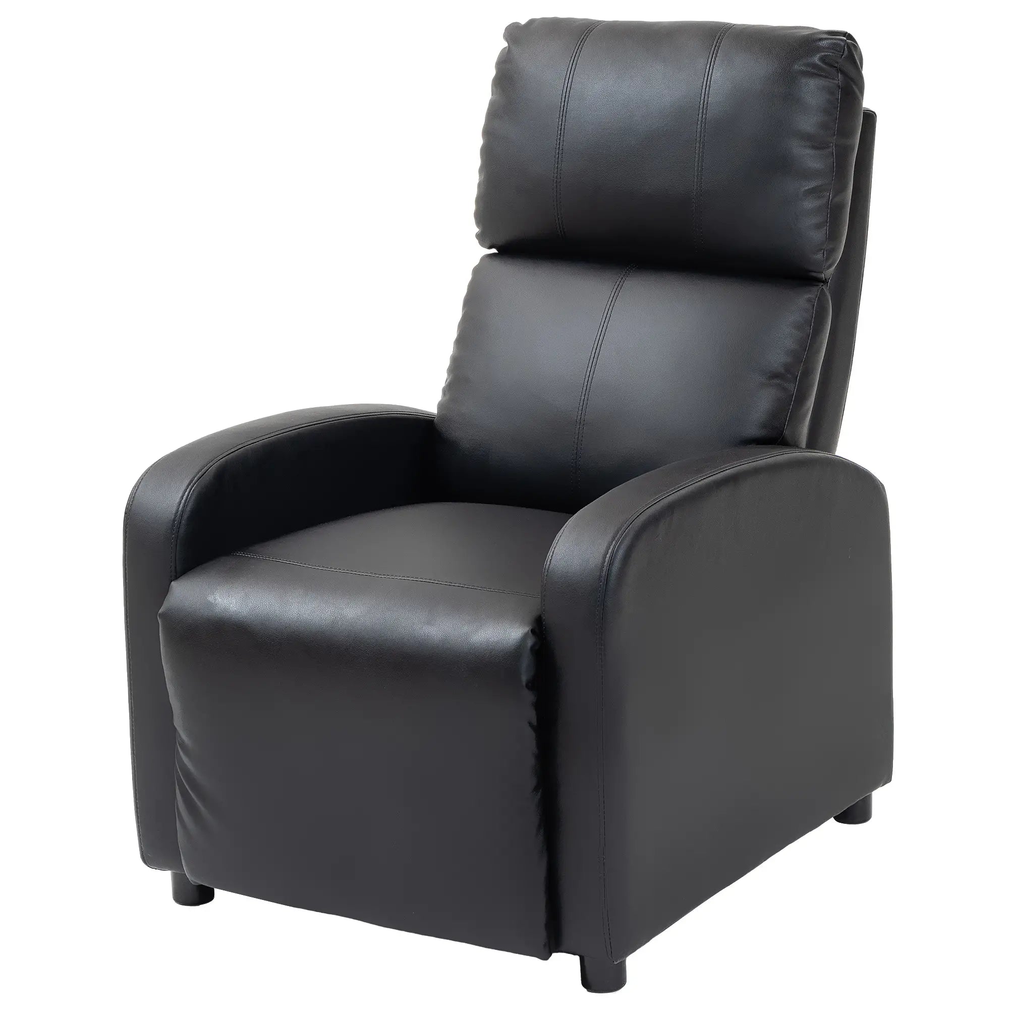 HOMCOM Relaxfauteuil, tv-stoel met ligfunctie, dik gestoffeerd