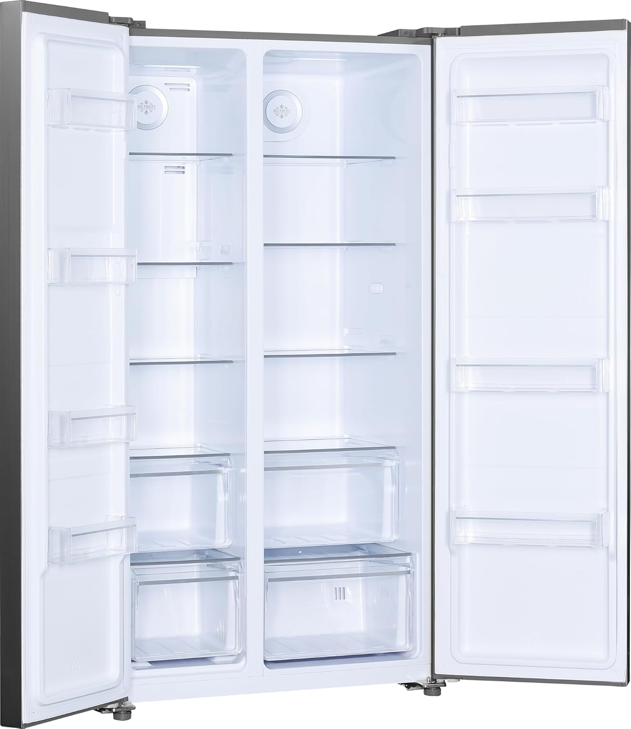 Beko GNO5322WDXPN Side-by-Side, Koelkast, Vriesvak, 532 l totaalvolume, 347 liter koelruimte, 185 liter vriesruimte, multifunctioneel display, NoFrost, waterdispenser, RVS