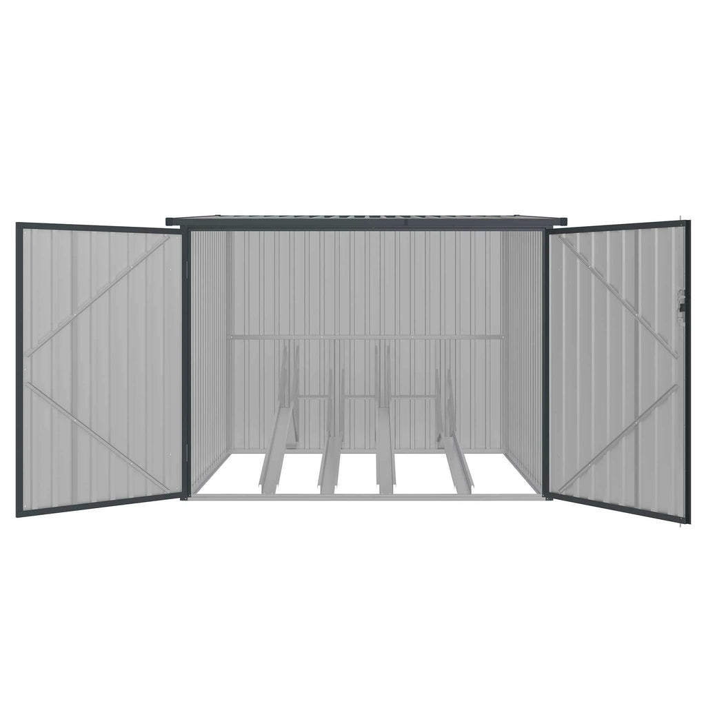 Fornorth Fietsenstalling voor vier fietsen 203 x 198 x 157 cm, Donkergrijs