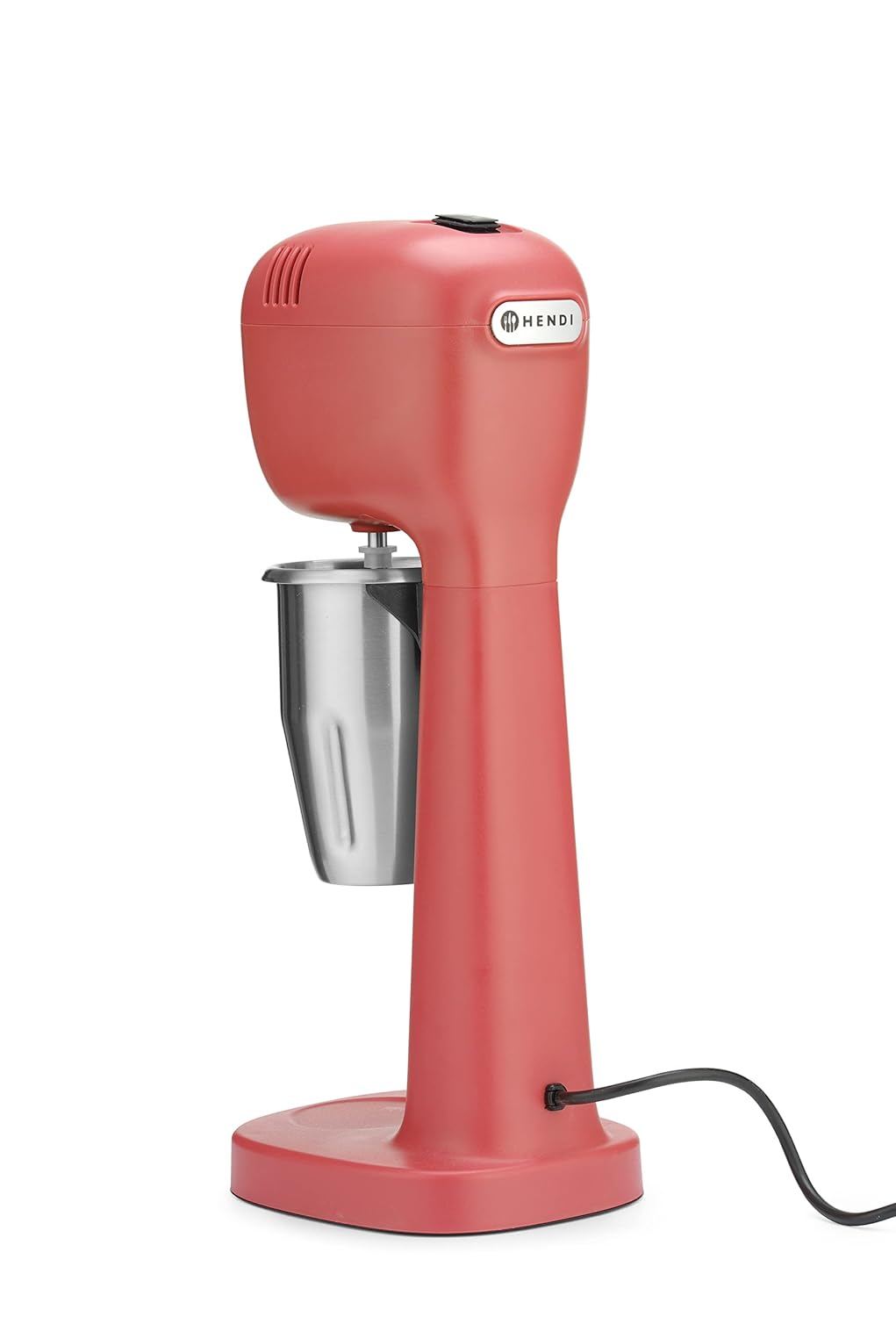 HENDI Melkshake Maker, Incl. 2 mengbekers (roestvrij staal en polycarbonaat) en 4 verwisselbare roerwerken, Drinkmixer, Frappés, Drankmixer, 230V/400W, 170x196x(H)490mm, Karamel