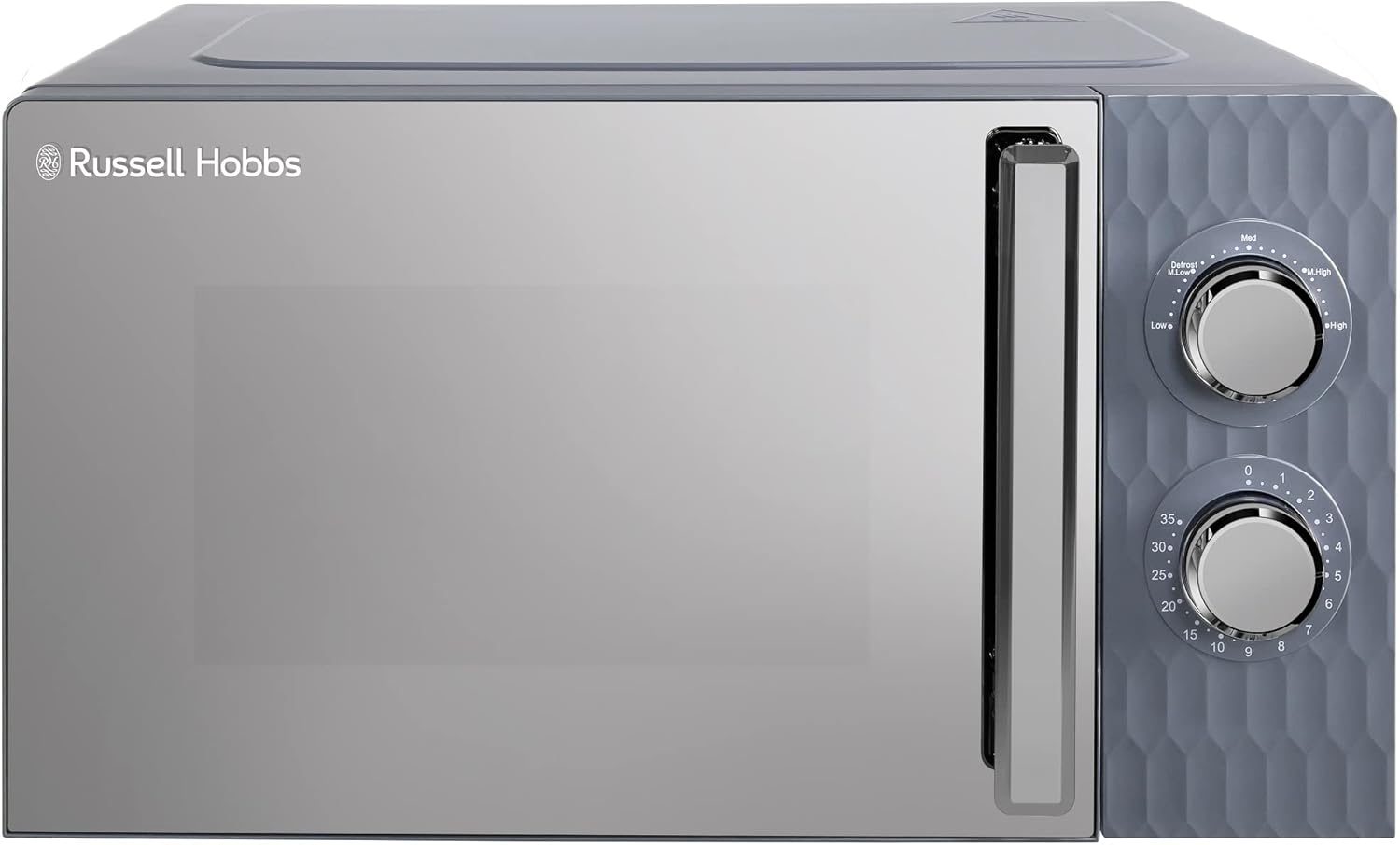 Russell Hobbs Honeycomb RHMM715G 17 liter 700 W grijs solo handmatige magnetron met 5 standen, geïntegreerde timer en ontdooifunctie