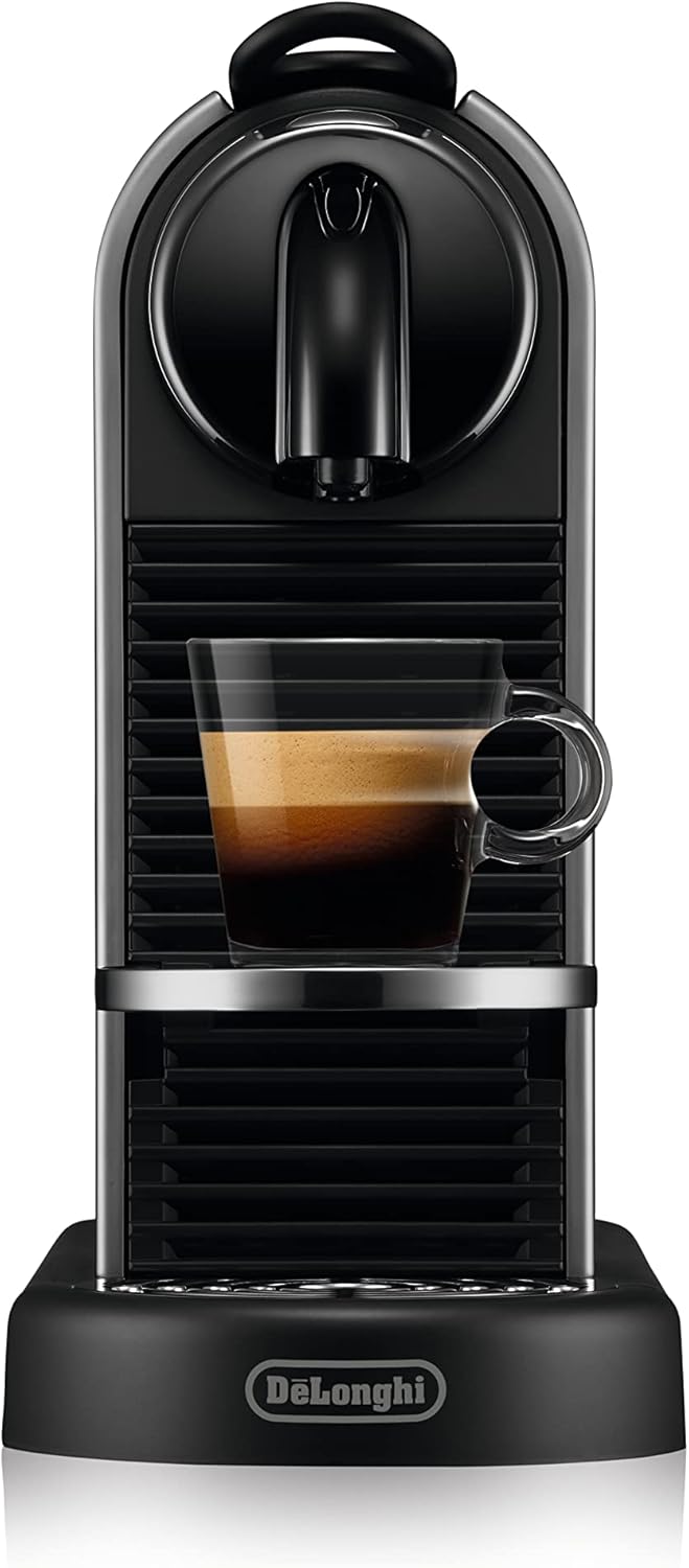 Nespresso De'Longhi EN267.BAE Citiz koffiezetapparaat met melkopschuimer, energiebesparende functie, 1710W, 1 liter, 37.2 x 21.8 x 27.7 cm, zwart