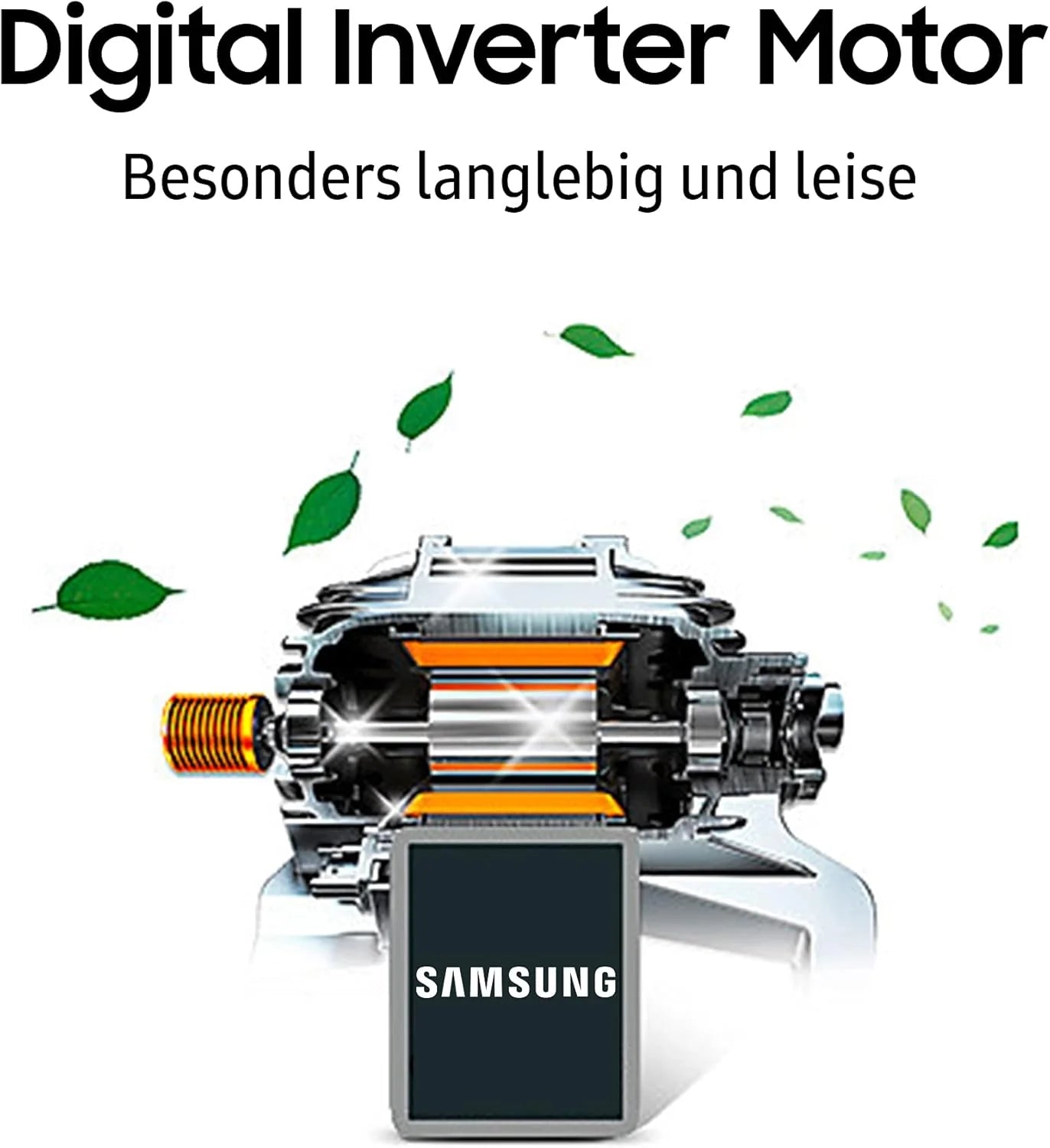 Samsung WW90T4048EE/EG Waschmaschine, 9 kg, 1400 U/min, Ecobubble, Hygiene-Dampfprogramm, FleckenIntensiv-Funktion, Digital Inverter Motor, Weiß