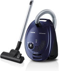 Siemens stofzuiger met zak synchropower VS06A111, stofzuiger, hygiënefilter, vloermond voor harde vloeren en tapijt, sterke zuigkracht, lange kabel, kierenzuiger, 600 W, blauw