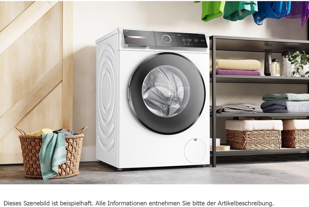 BOSCH WAN28127 Wasmachine Serie 4, voorlader met 8kg inhoud, 1400 tpm, Iron Assist, Active Water Plus, EcoSilence Drive, Speed Perfect, Wit, 60cm