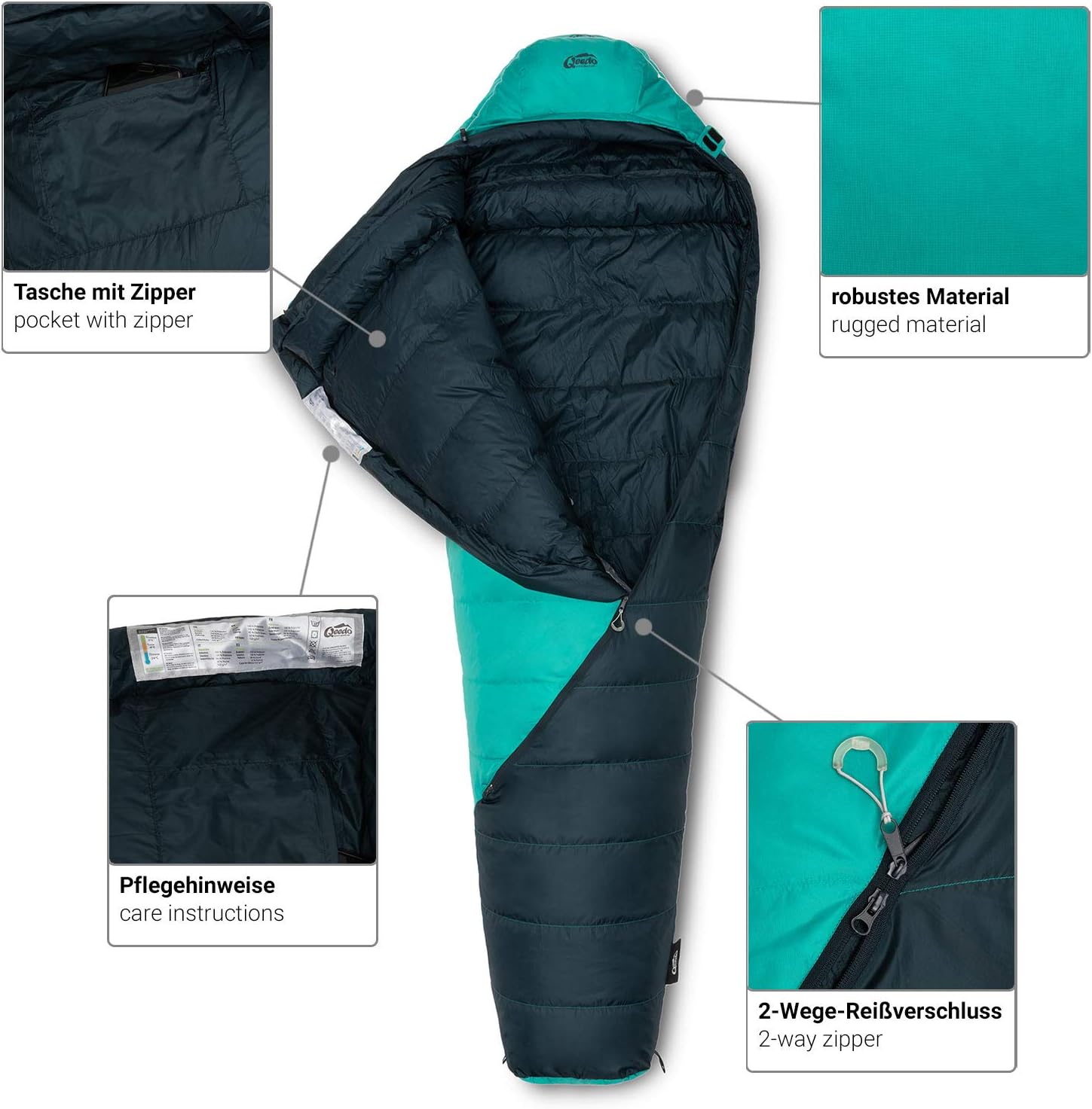 qeedo Takino Donzen Slaapzak, Winterslaapzak (maat M & L) warm, klein & licht