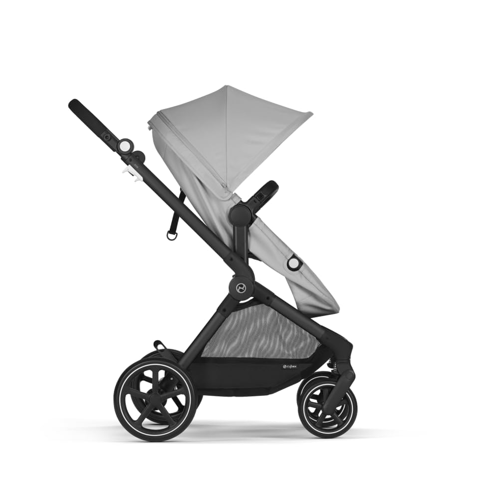 CYBEX Gold Kinderwagen EOS Lux 2-in-1 met Aton B2 i-Size autostoel en autostoeladapters, reissysteem, vanaf de geboorte tot 22 kg (ca. 4 jaar), Moon Black (Zwart)