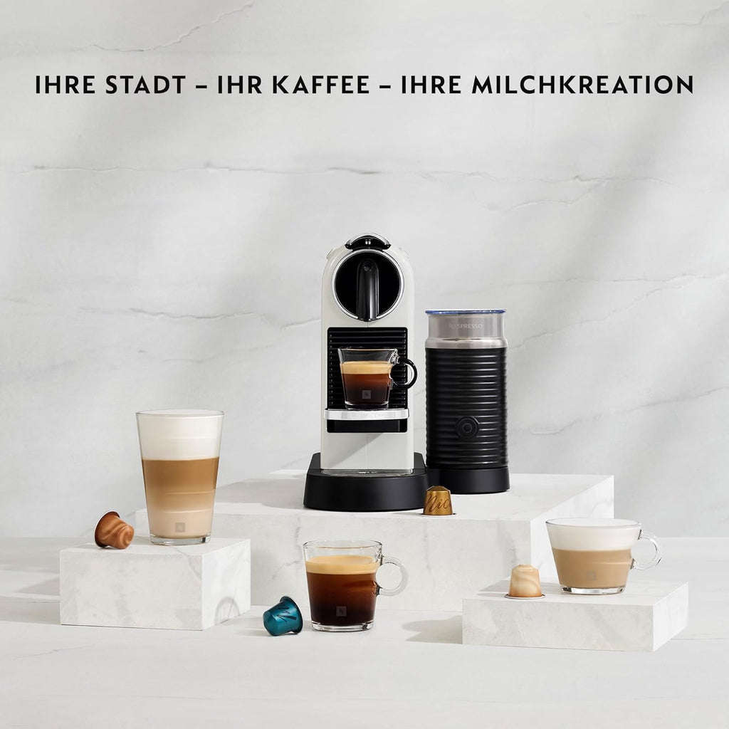 Nespresso De'Longhi EN267.BAE Citiz koffiezetapparaat met melkopschuimer, energiebesparende functie, 1710W, 1 liter, 37.2 x 21.8 x 27.7 cm, zwart