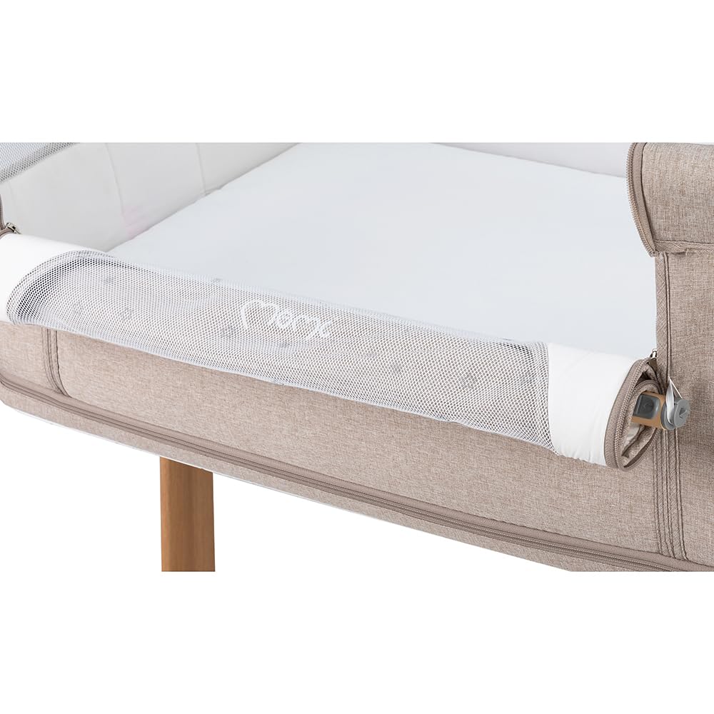 Momi SMART Bed 4-in-1 Bijzetbedden tot 15 kg, Bijzetbed voor baby's met matras, Hoogteverstelbaar