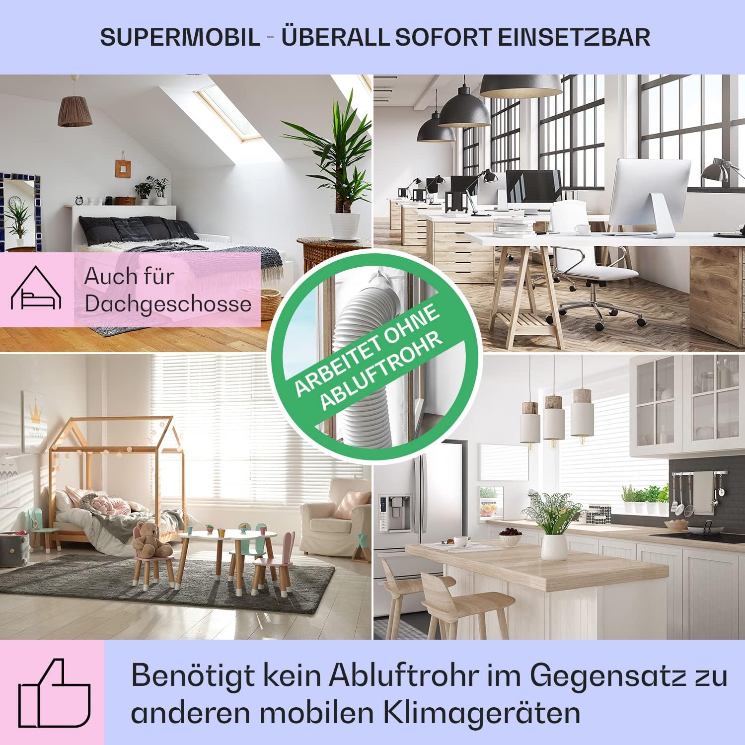 Klarstein Luchtkoeler met Waterkoeling, 5-in-1 Verdampingskoeler, Luchtbevochtiger, Ventilator & Luchtreiniger, Mobiele Airconditioner Luchtkoeler met App-Bediening, 80W Air Cooler, 462m³/h Luchtstroom, Wit