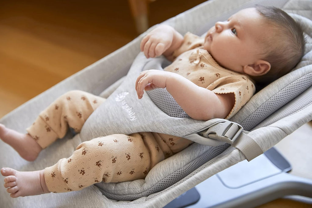 Ergobaby 3-in-1 Evolve Bouncer, Ergonomische wipstoel voor baby's vanaf de geboorte tot peuters, Babyschommel met zitverkleiner voor pasgeborenen (2,5 kg - 13,2 kg), Cream