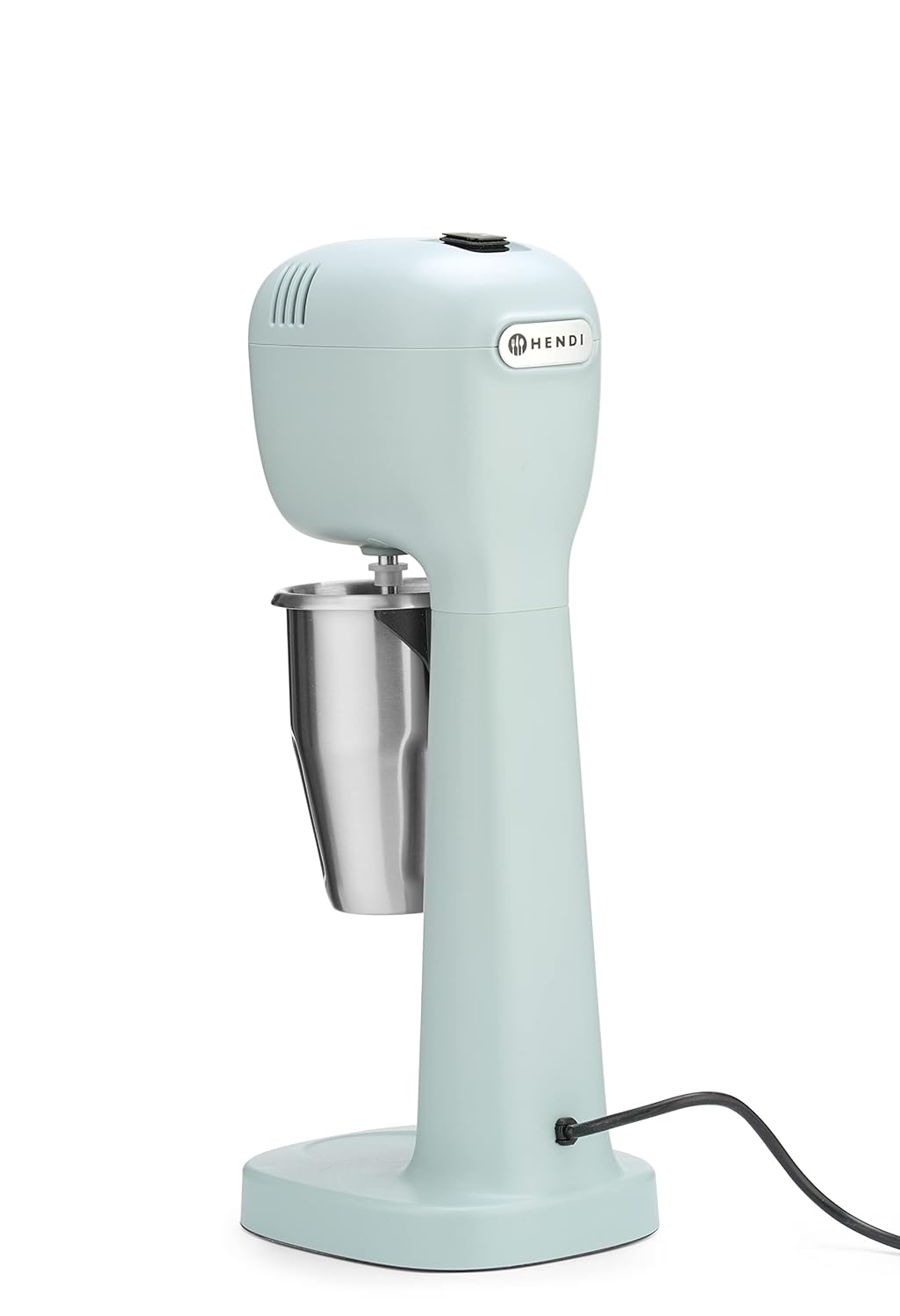 HENDI Melkshake Maker, Incl. 2 mengbekers (roestvrij staal en polycarbonaat) en 4 verwisselbare roerwerken, Drinkmixer, Frappés, Drankmixer, 230V/400W, 170x196x(H)490mm, Karamel