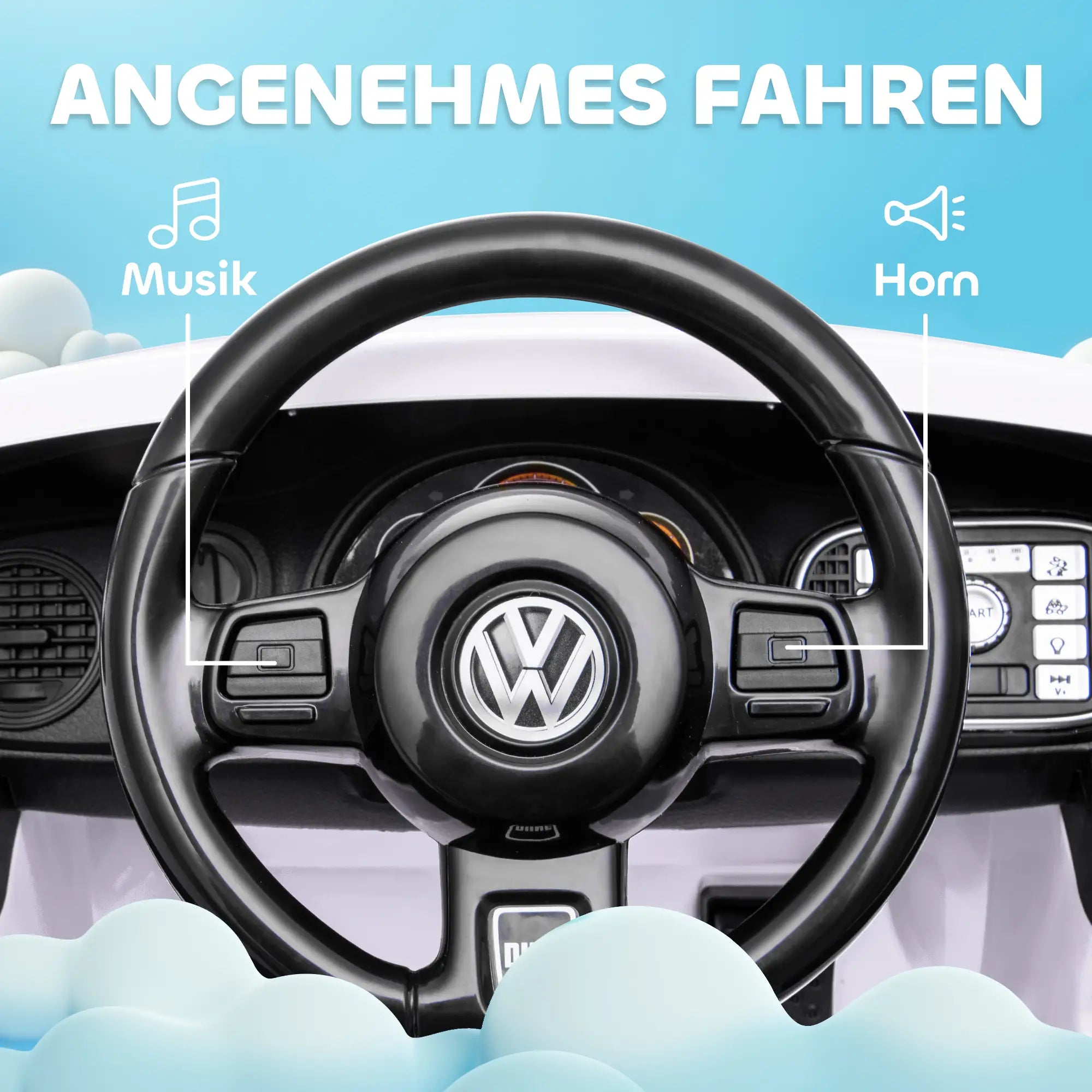 AIYAPLAY Kinder elektrische auto 12V met afstandsbediening Wit