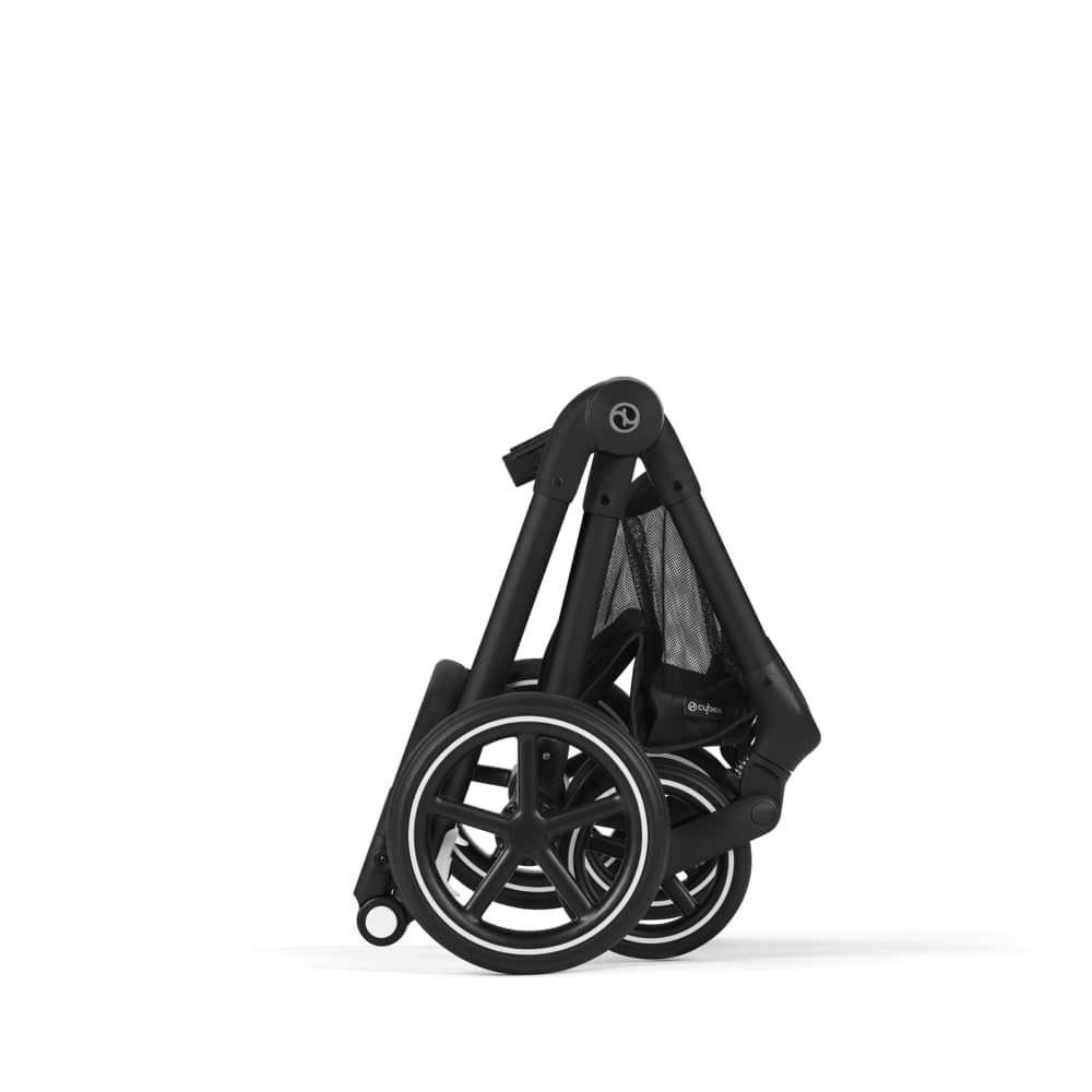 CYBEX Gold Kinderwagen EOS Lux 2-in-1 met Aton B2 i-Size autostoel en autostoeladapters, reissysteem, vanaf de geboorte tot 22 kg (ca. 4 jaar), Moon Black (Zwart)