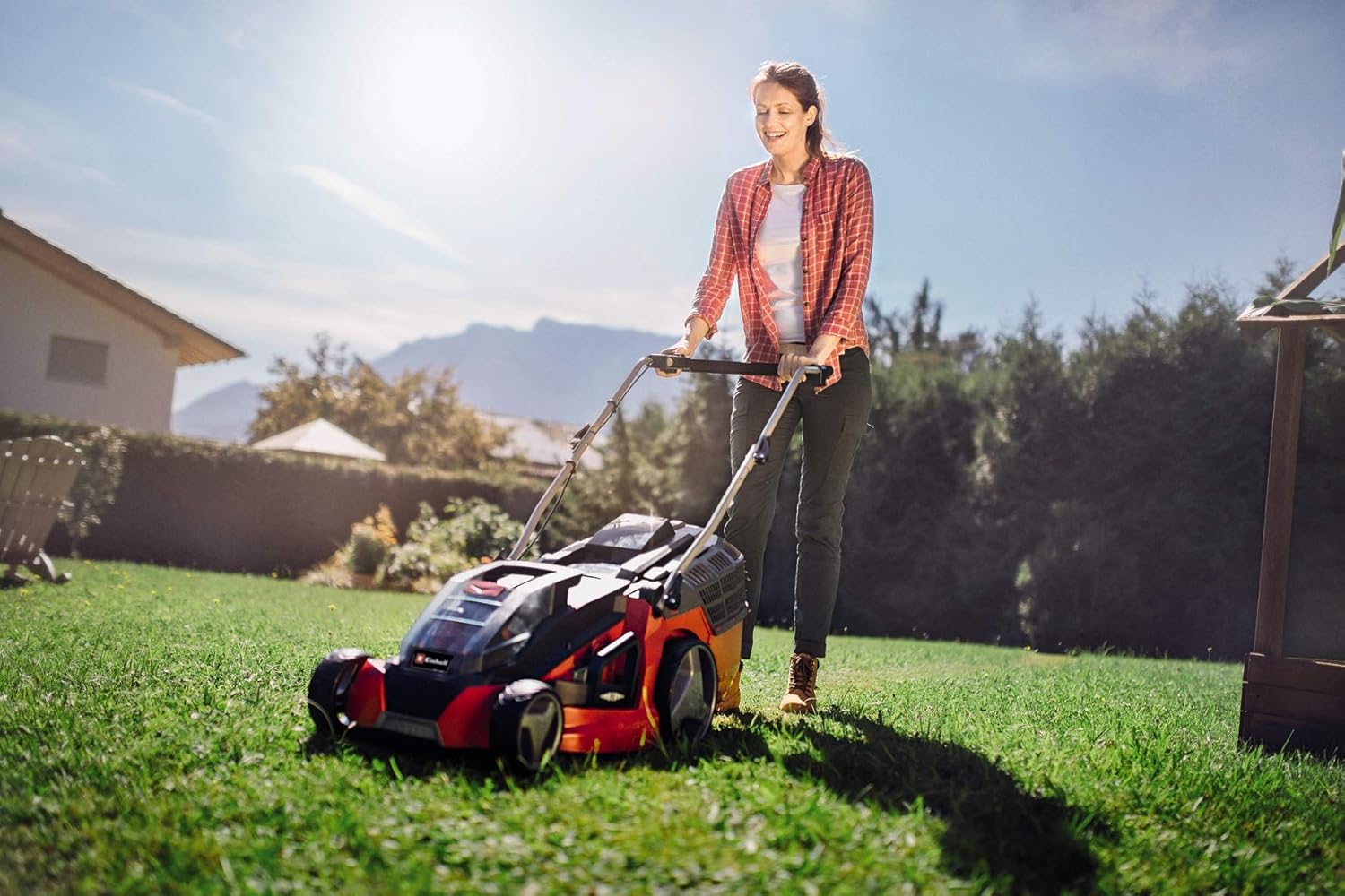 Einhell robotmaaier FREELEXO CAM 500 Power X-Change (18 V, camera vervangt begrenzingsdraad, voor 500 m, borstelloos, tot 25% helling, maaibreedte 18 cm, incl. 3,0 Ah accu, 5 m magneetband)