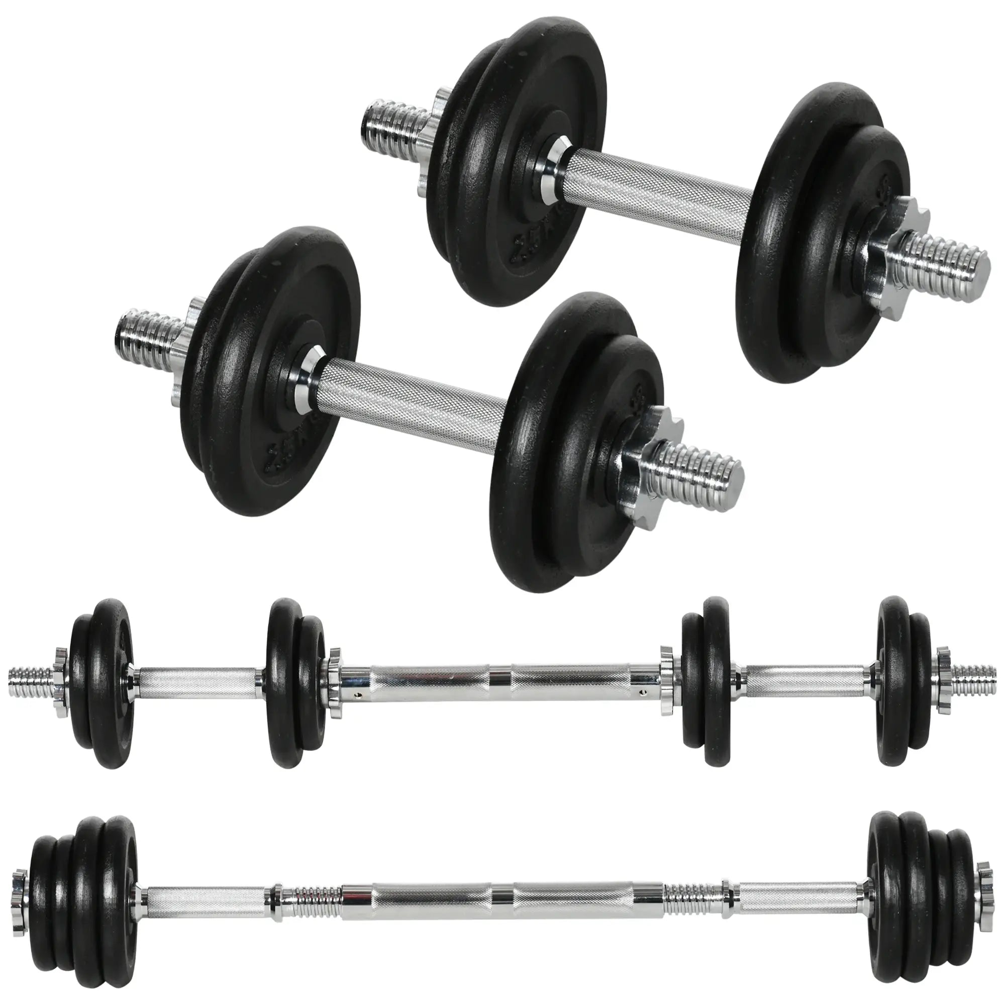 HOMCOM Halterset 2-in-1 halter stang combineerbaar ijzer